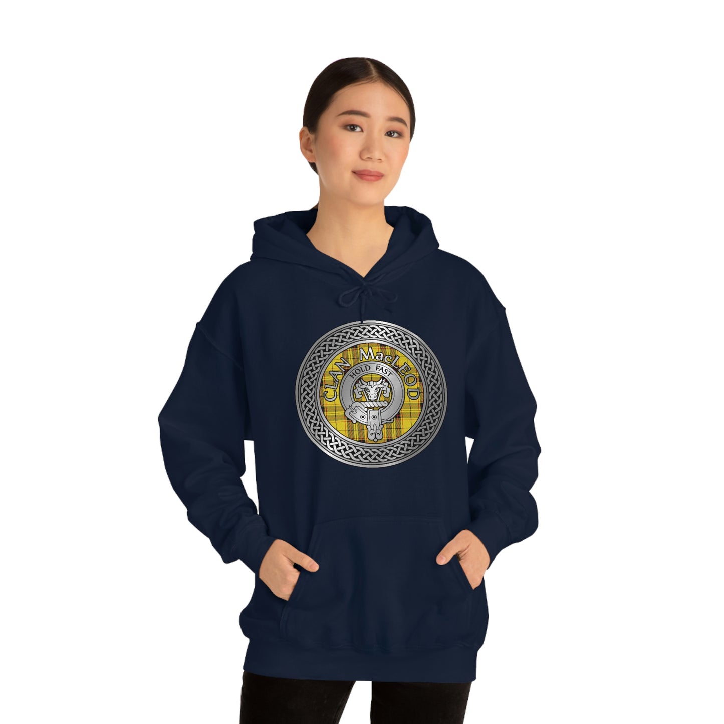 Clan MacLeod Crest & Tartan Unisex Heavy Blend™ Hooded Sweatshirt