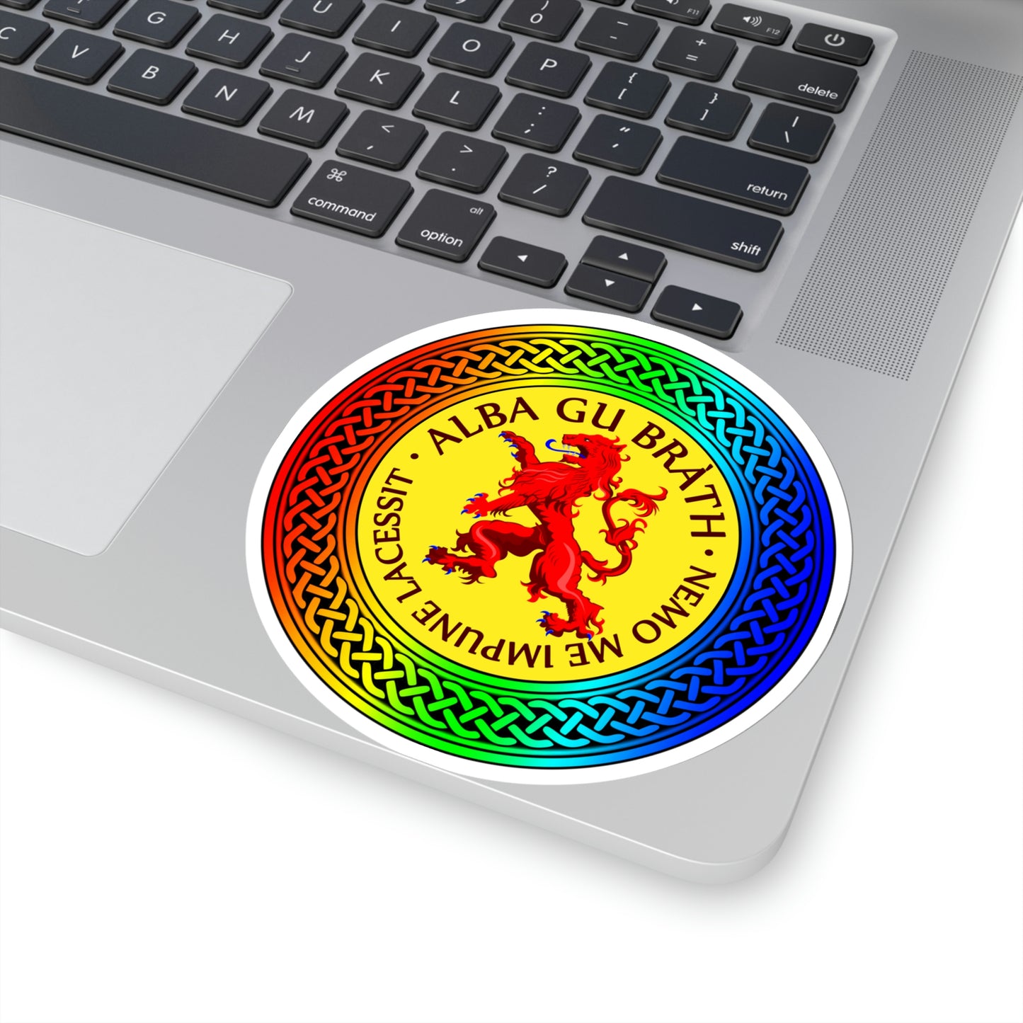 Alba Gu Brath Lion Rampant Rainbow Knot Kiss-Cut Stickers