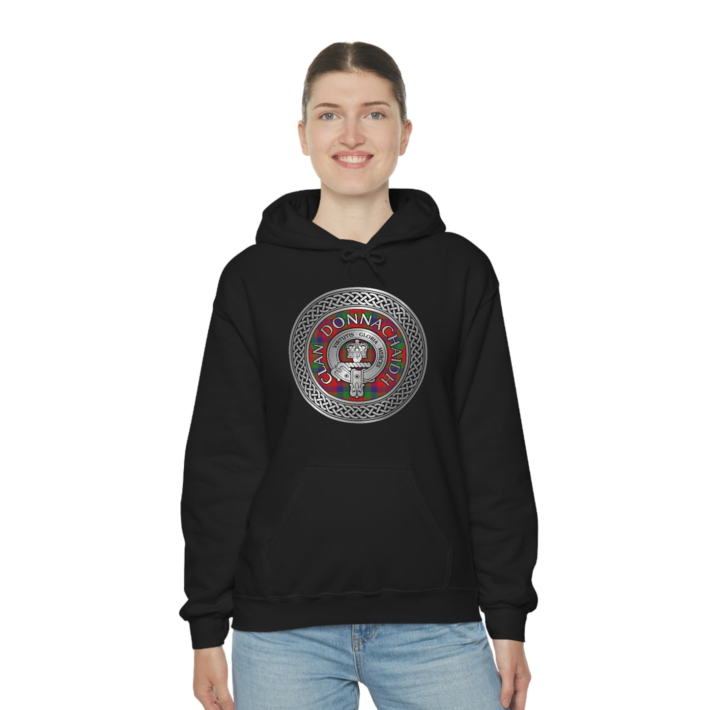 Clan Donnachaidh (Robertson) Crest & Tartan Unisex Heavy Blend™ Hooded Sweatshirt