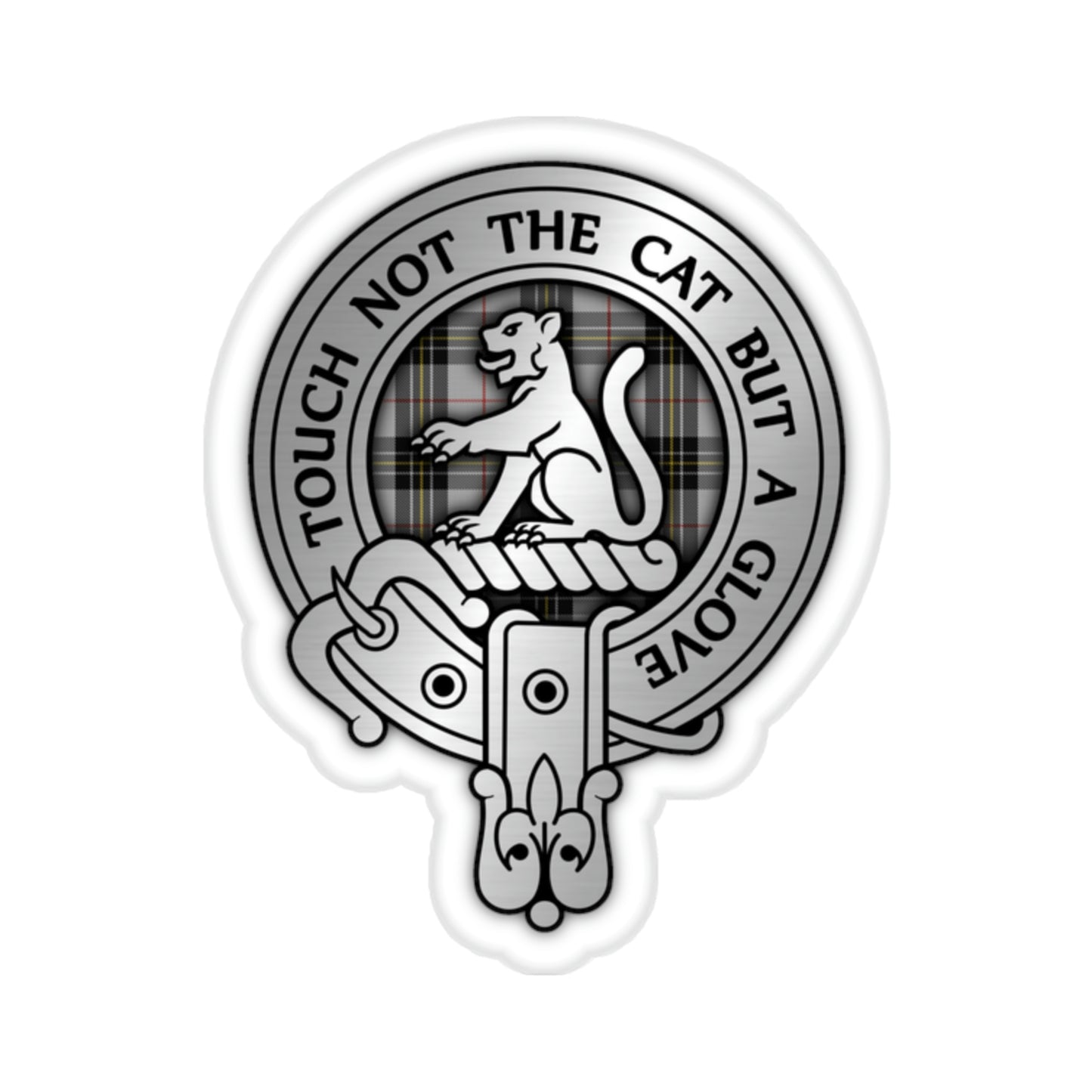 Clan MacPherson Crest & Tartan Kiss-Cut Stickers