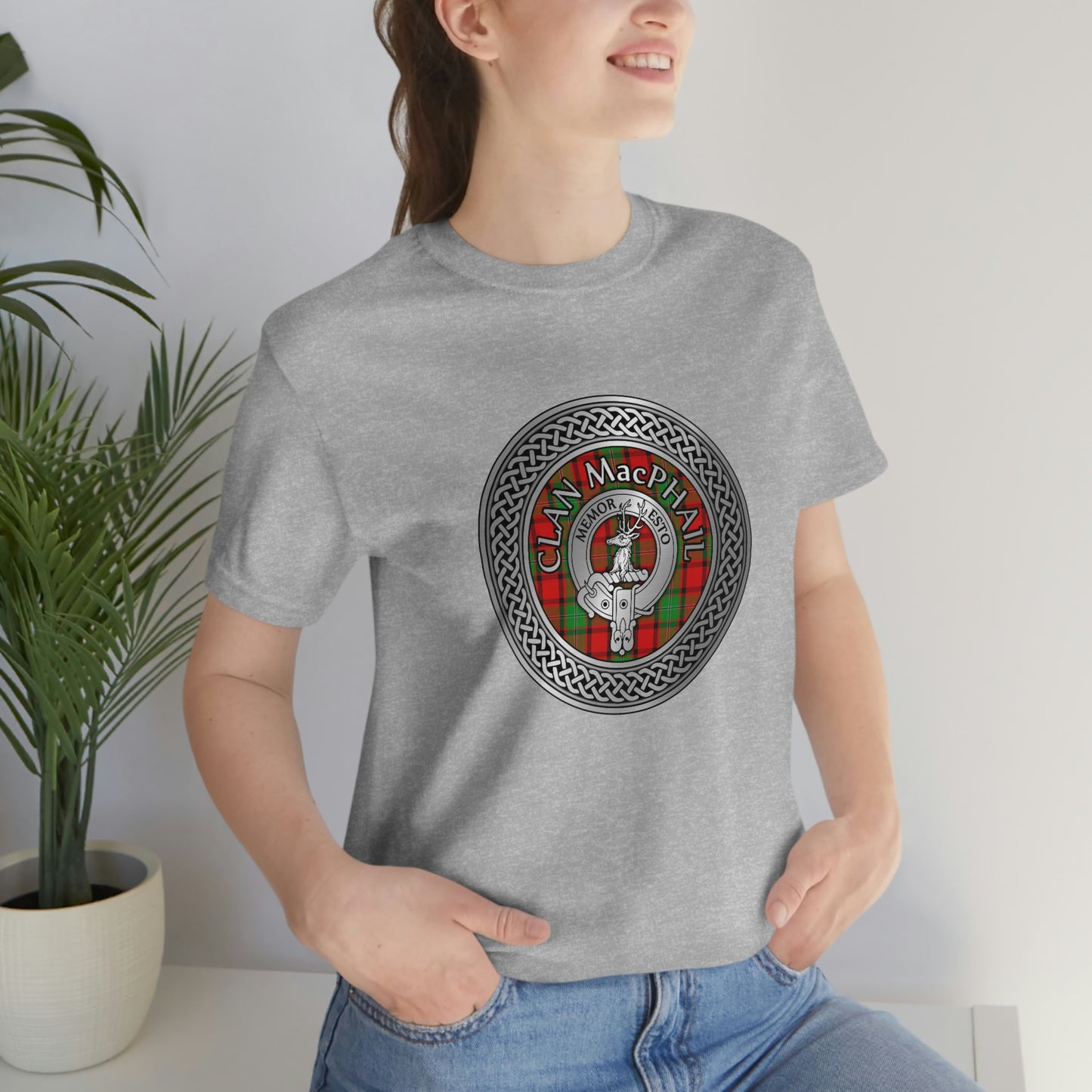 Clan MacPhail Crest & Tartan Knot T-Shirt