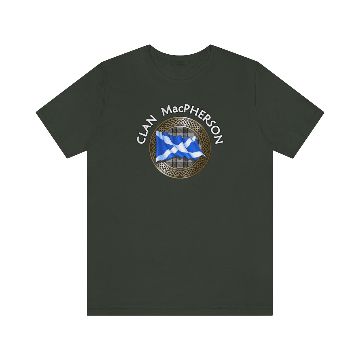 Clan MacPherson Tartan Knot & Flag T-Shirt