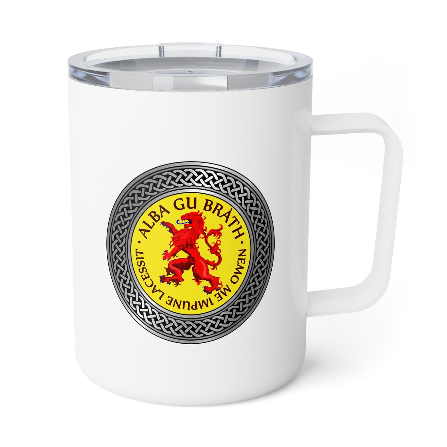 Alba Gu Brath Lion Rampant Knot Insulated Coffee Mug, 10oz