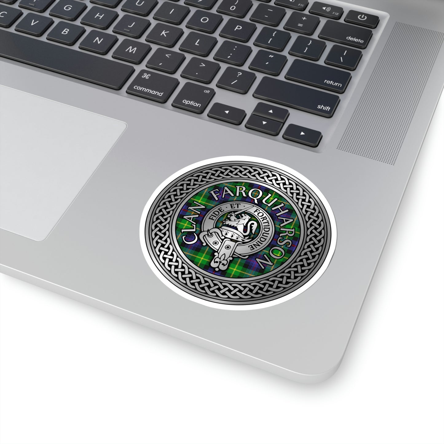 Clan Farquharson Crest & Tartan Kiss-Cut Stickers