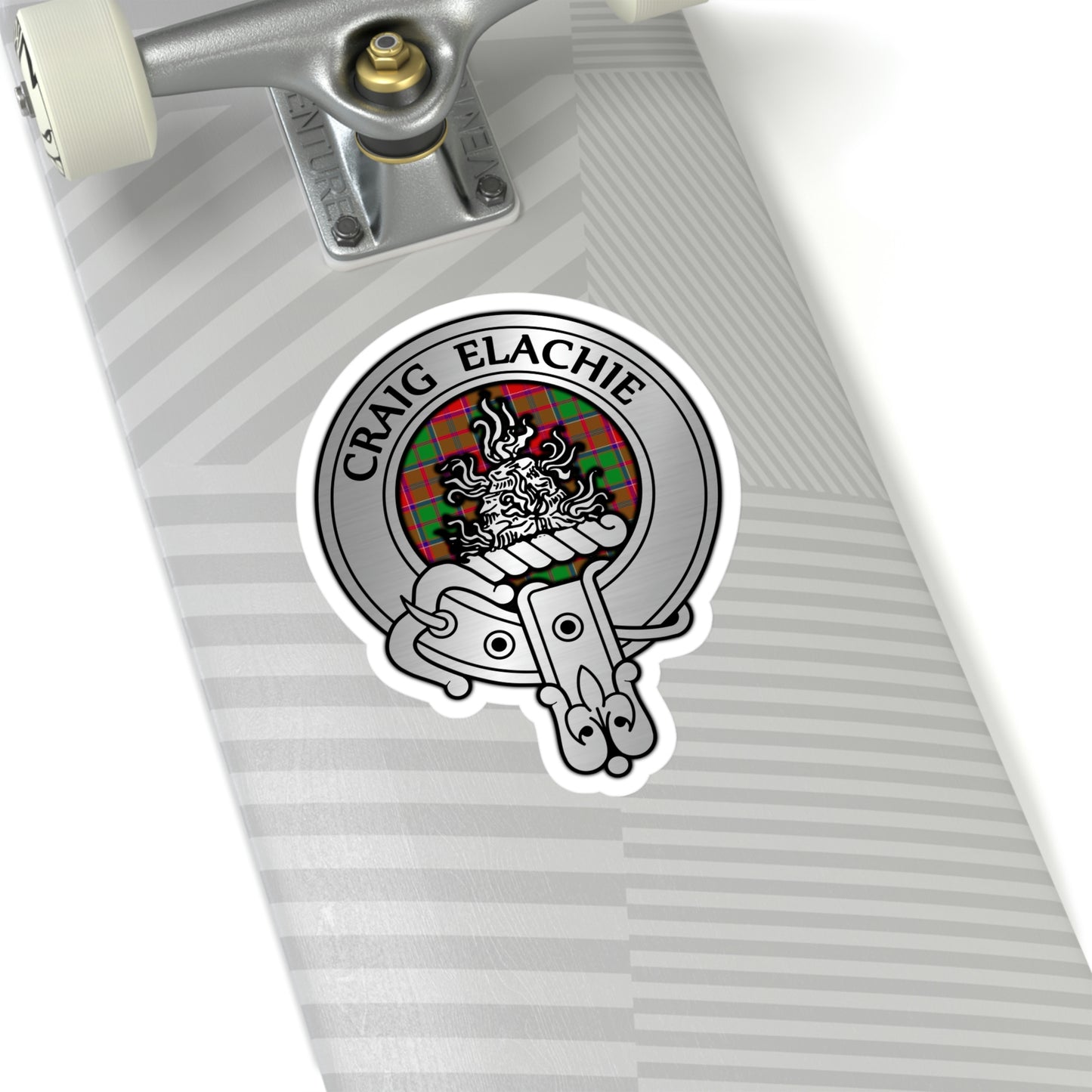 Clan Grant Crest & Tartan Kiss-Cut Stickers