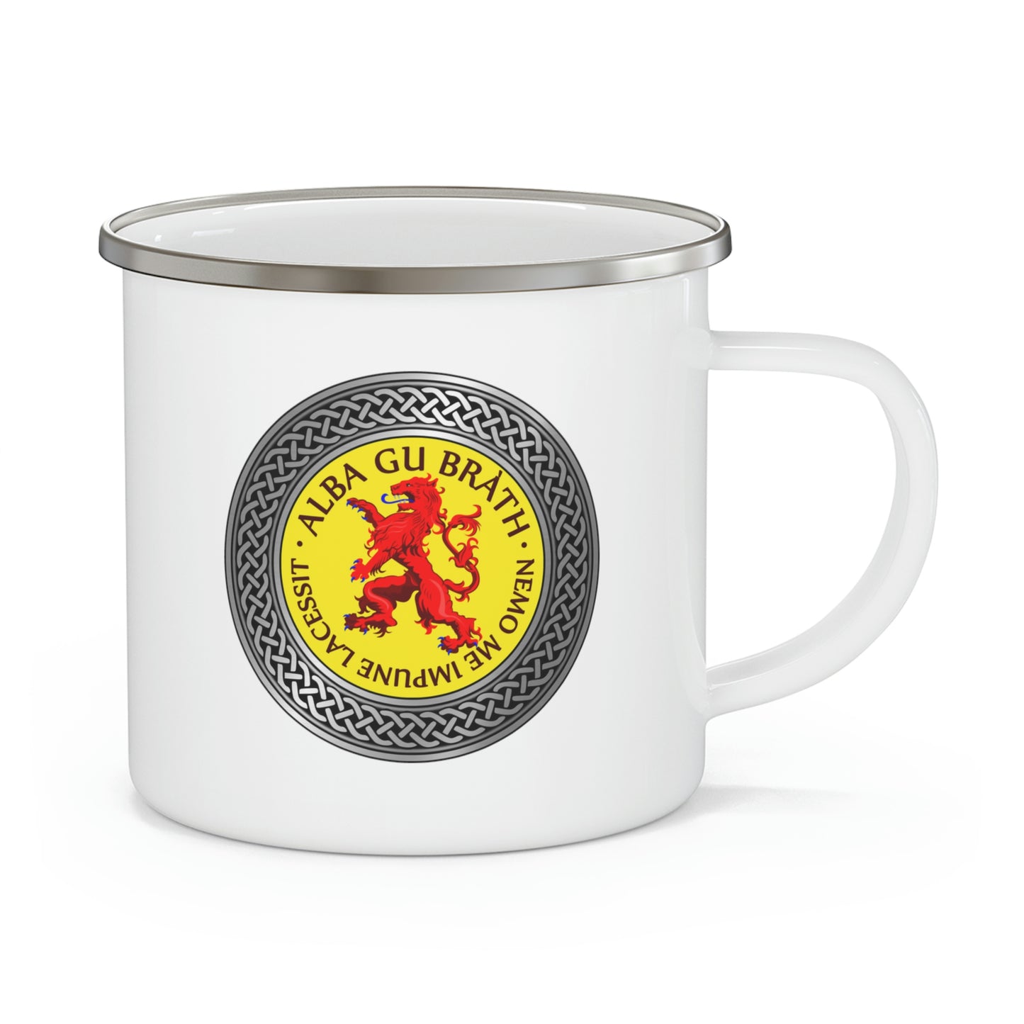 Alba Gu Brath Lion Rampant Knot Enamel Camping Mug