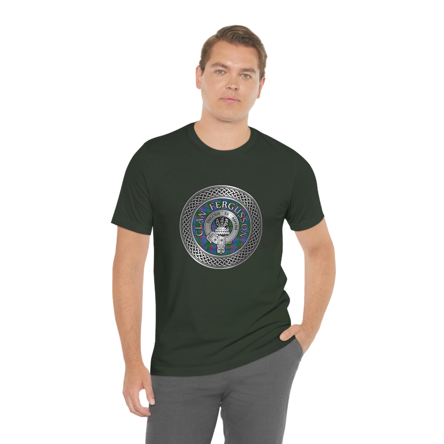 Clan Fergusson Crest & Tartan Knot T-Shirt