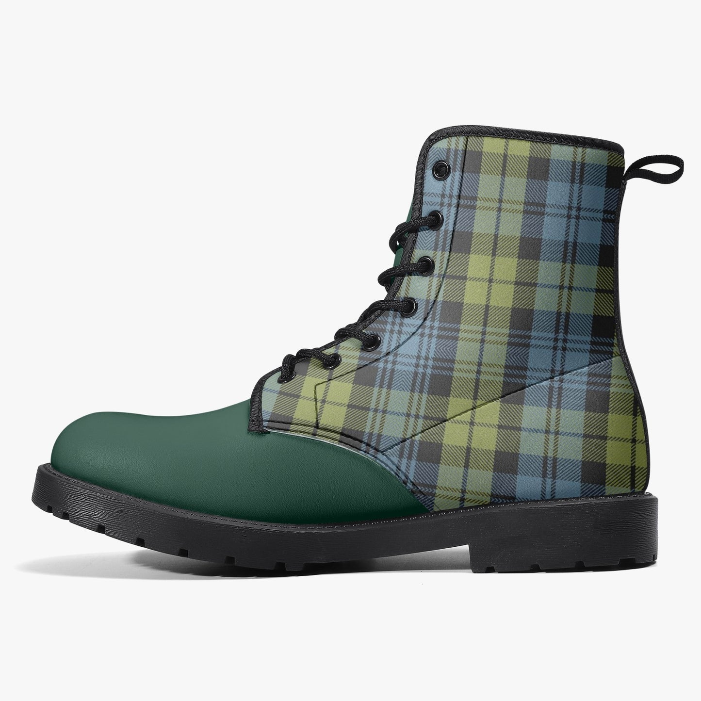 Clan Campbell Crest & Tartan Leather Boots