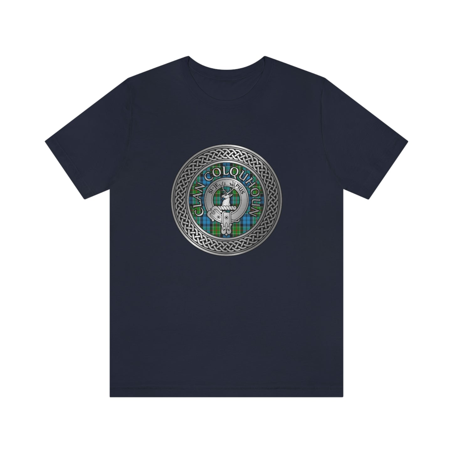 Clan Colquhoun Crest & Tartan Knot T-Shirt