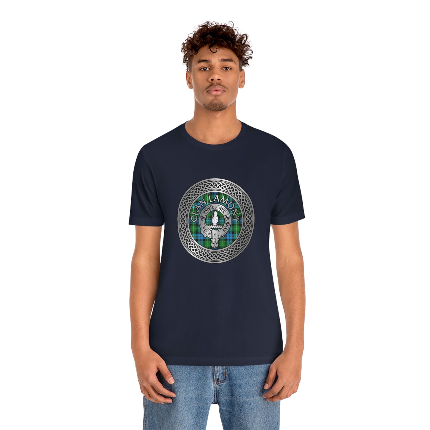 Clan Lamont Crest & Tartan Knot T-Shirt