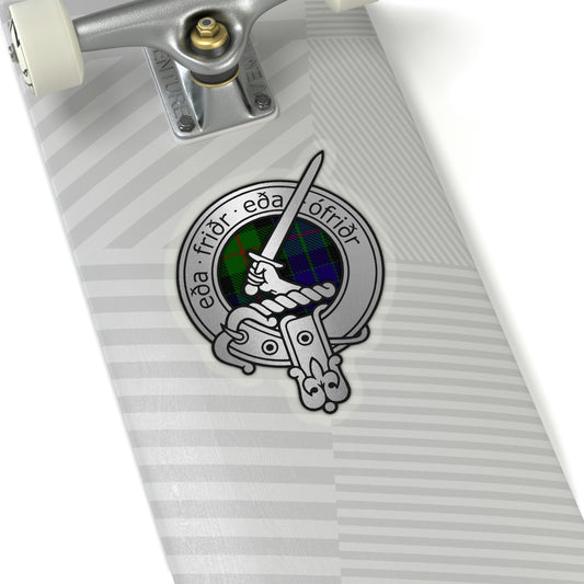 Clan Gunn Crest & Tartan Kiss-Cut Stickers