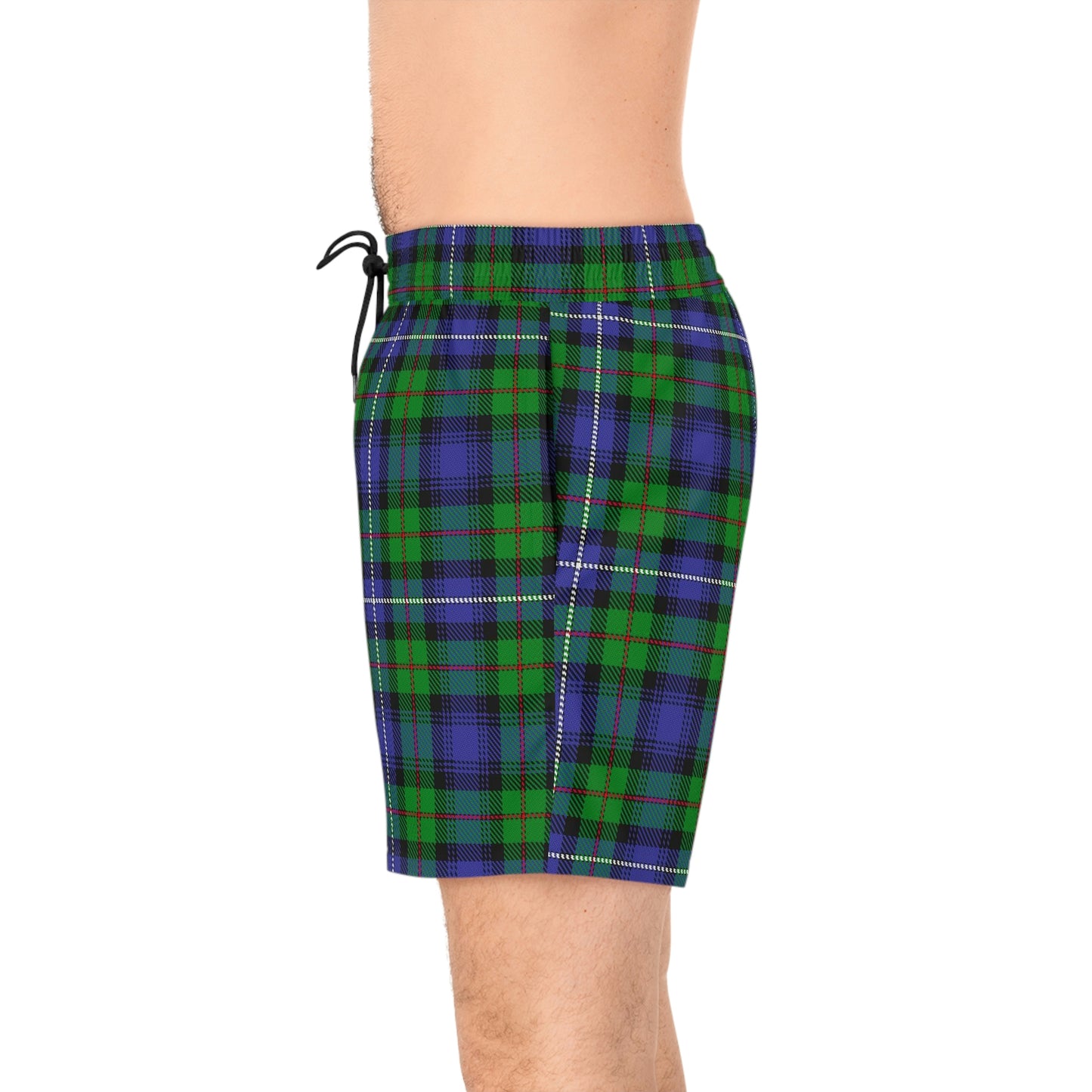 Clan Donnachaidh Hunting Tartan Men's Mid-Length Swim Shorts (AOP)