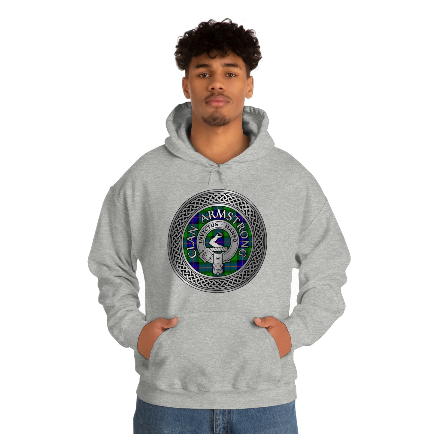 Clan Armstrong Crest & Tartan Unisex Heavy Blend™ Hooded Sweatshirt