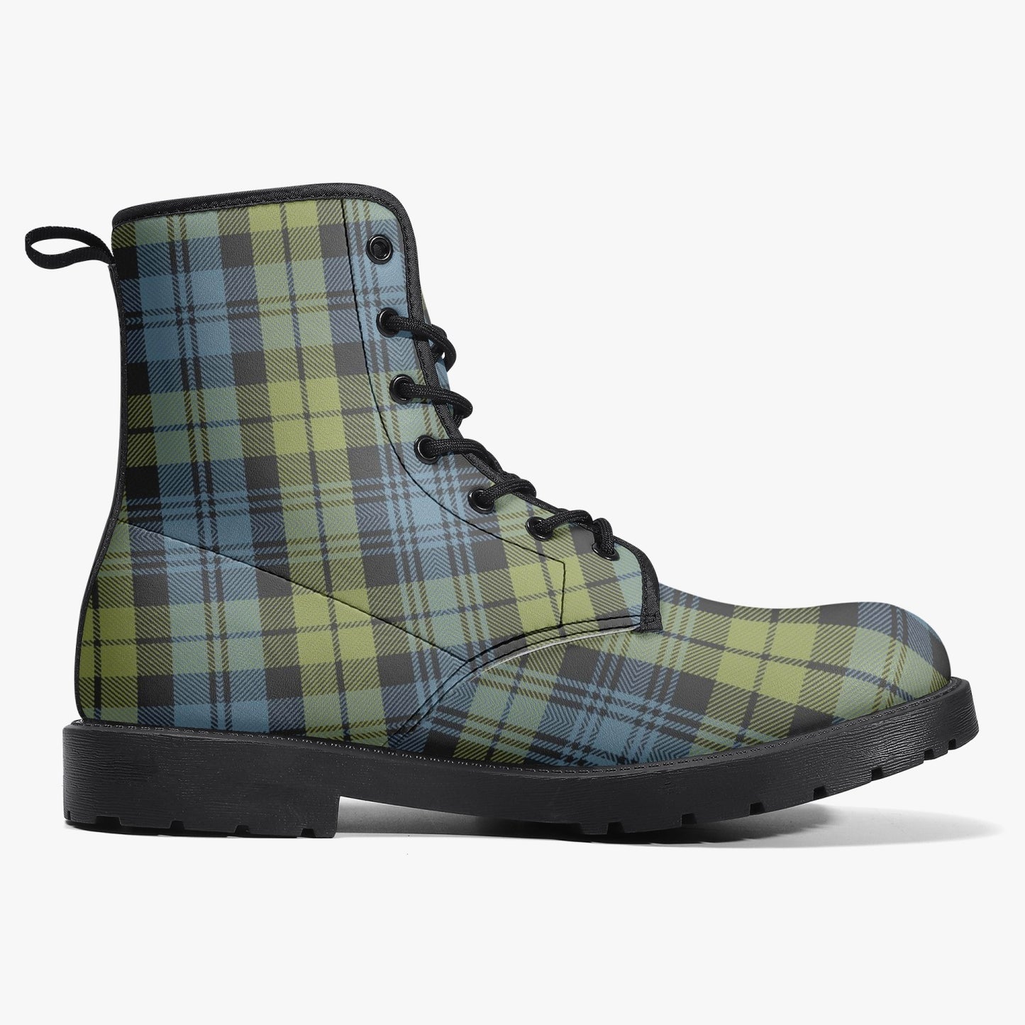 Clan Campbell Crest & Tartan Leather Boots