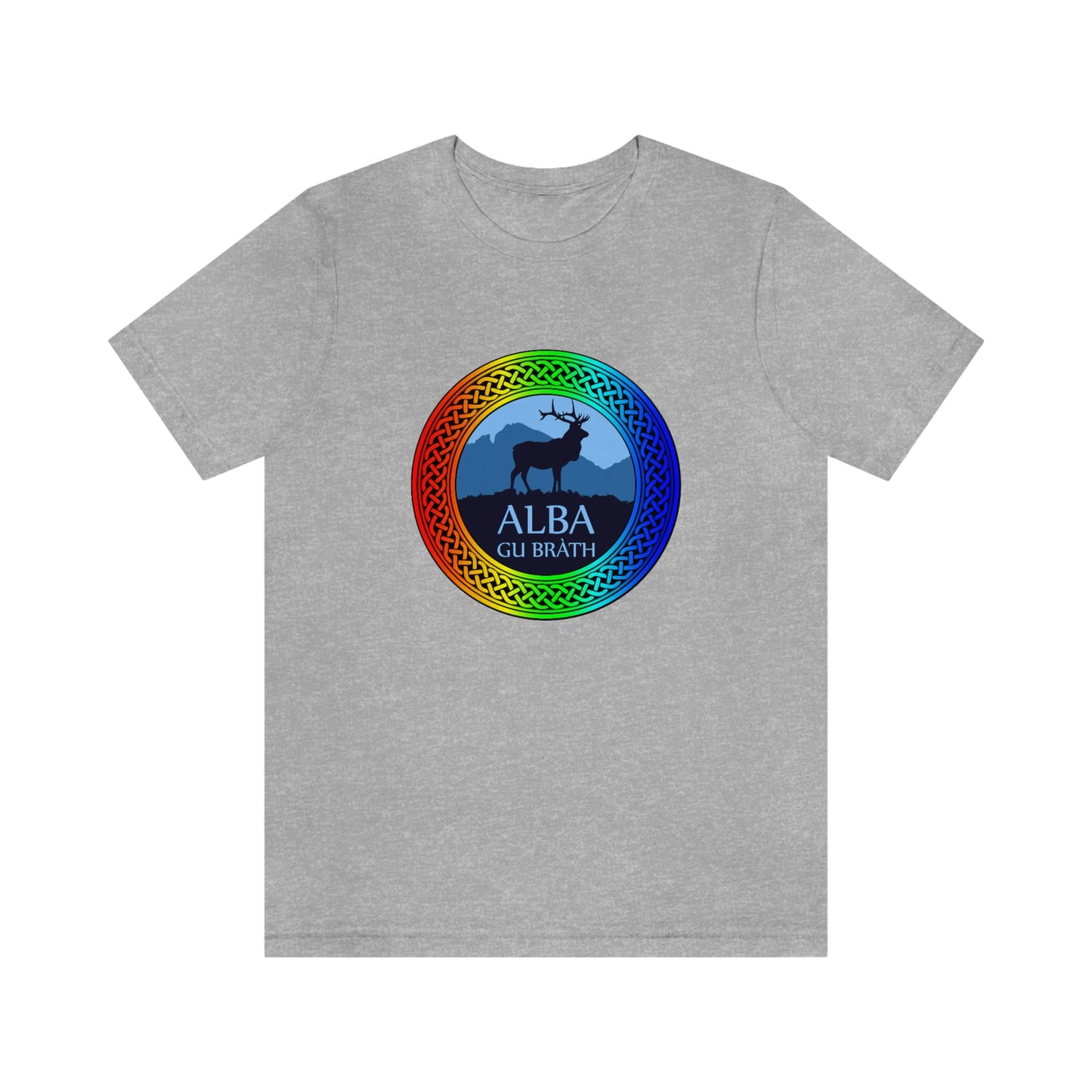 Alba Gu Brath Stag & Rainbow Knot T-Shirt