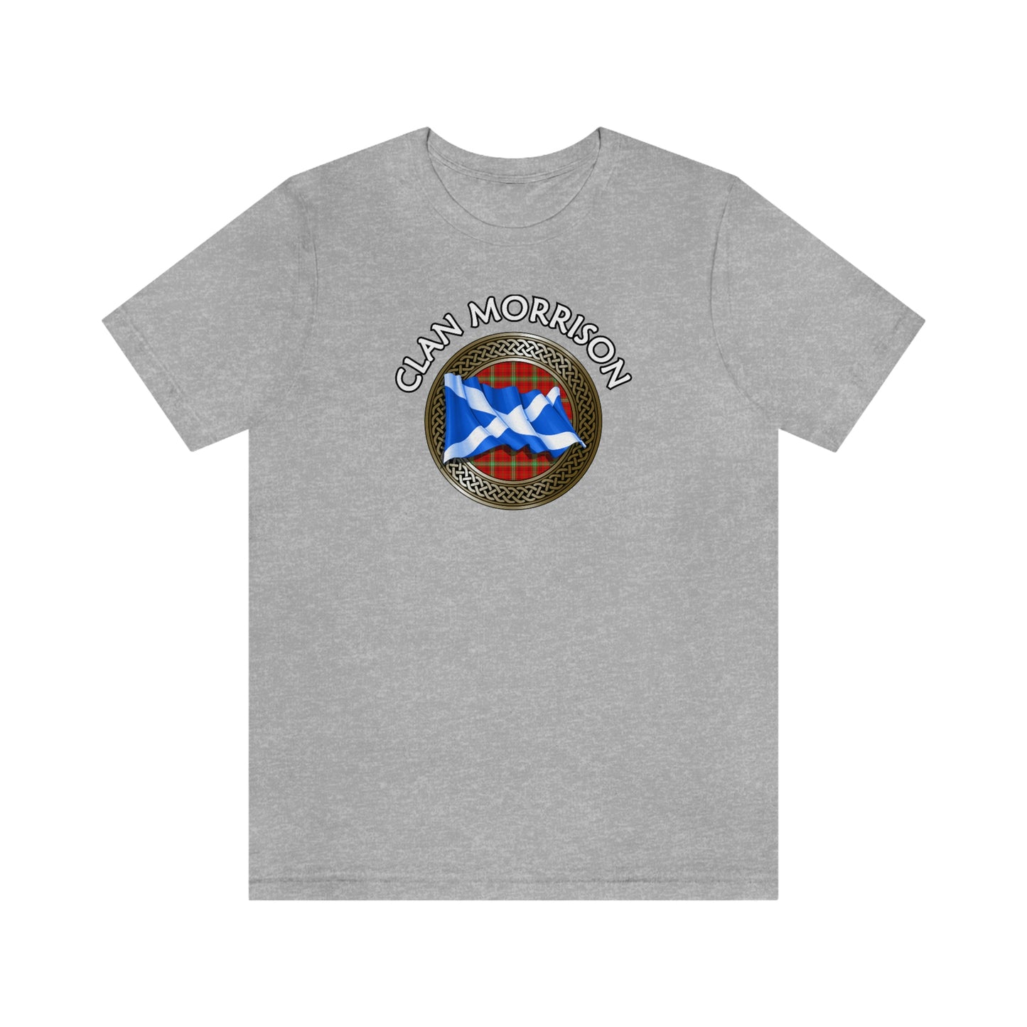 Clan Morrison Tartan Knot & Flag T-Shirt