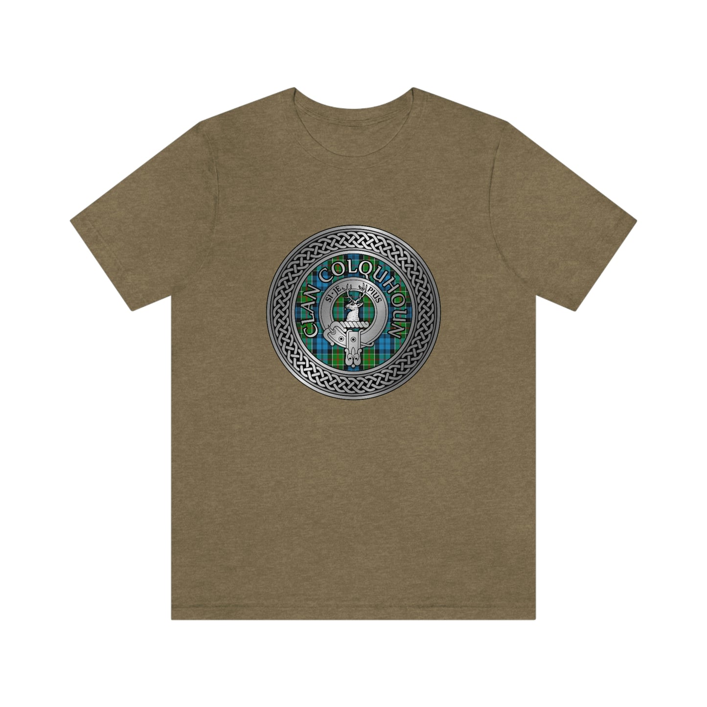 Clan Colquhoun Crest & Tartan Knot T-Shirt