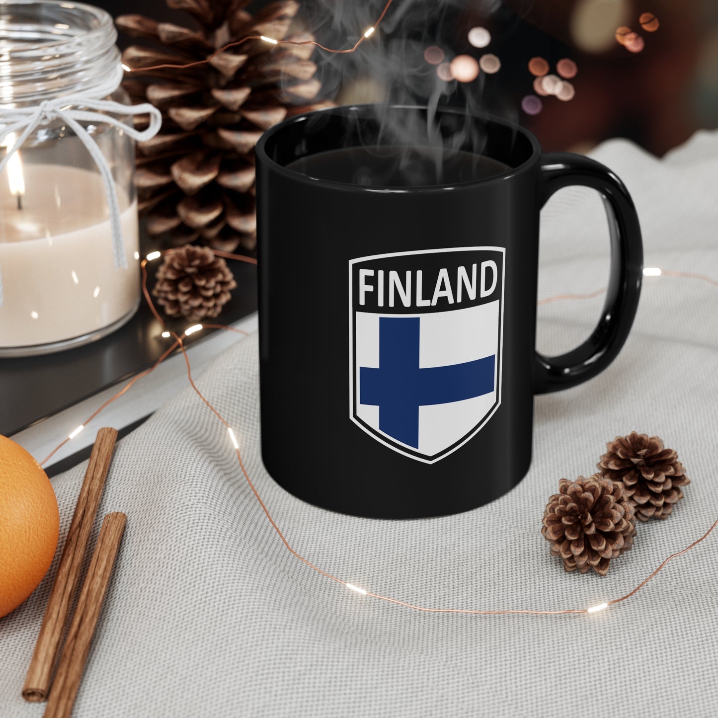 Scandi Nations - Finland  11oz Black Mug