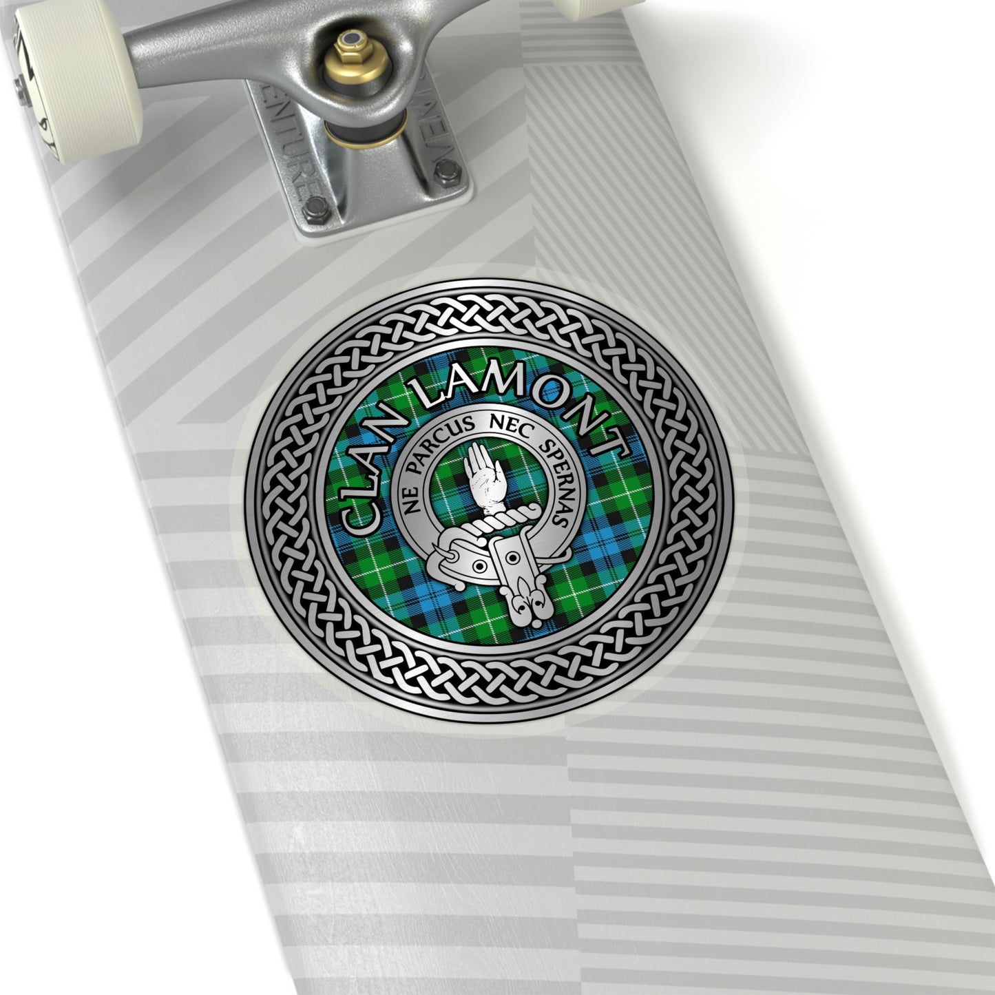 Clan Lamont Crest & Tartan Knot Kiss-Cut Stickers