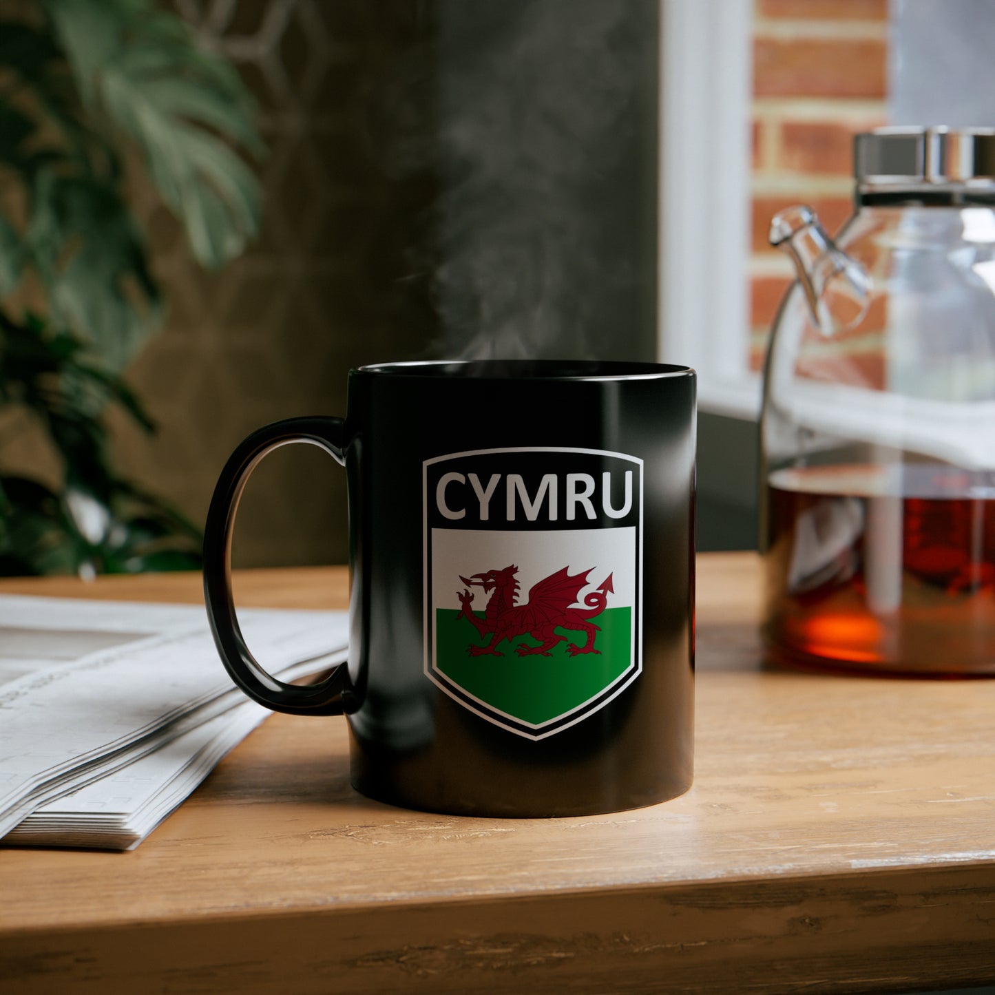 Celtic Nations - Cymru 11oz Black Mug