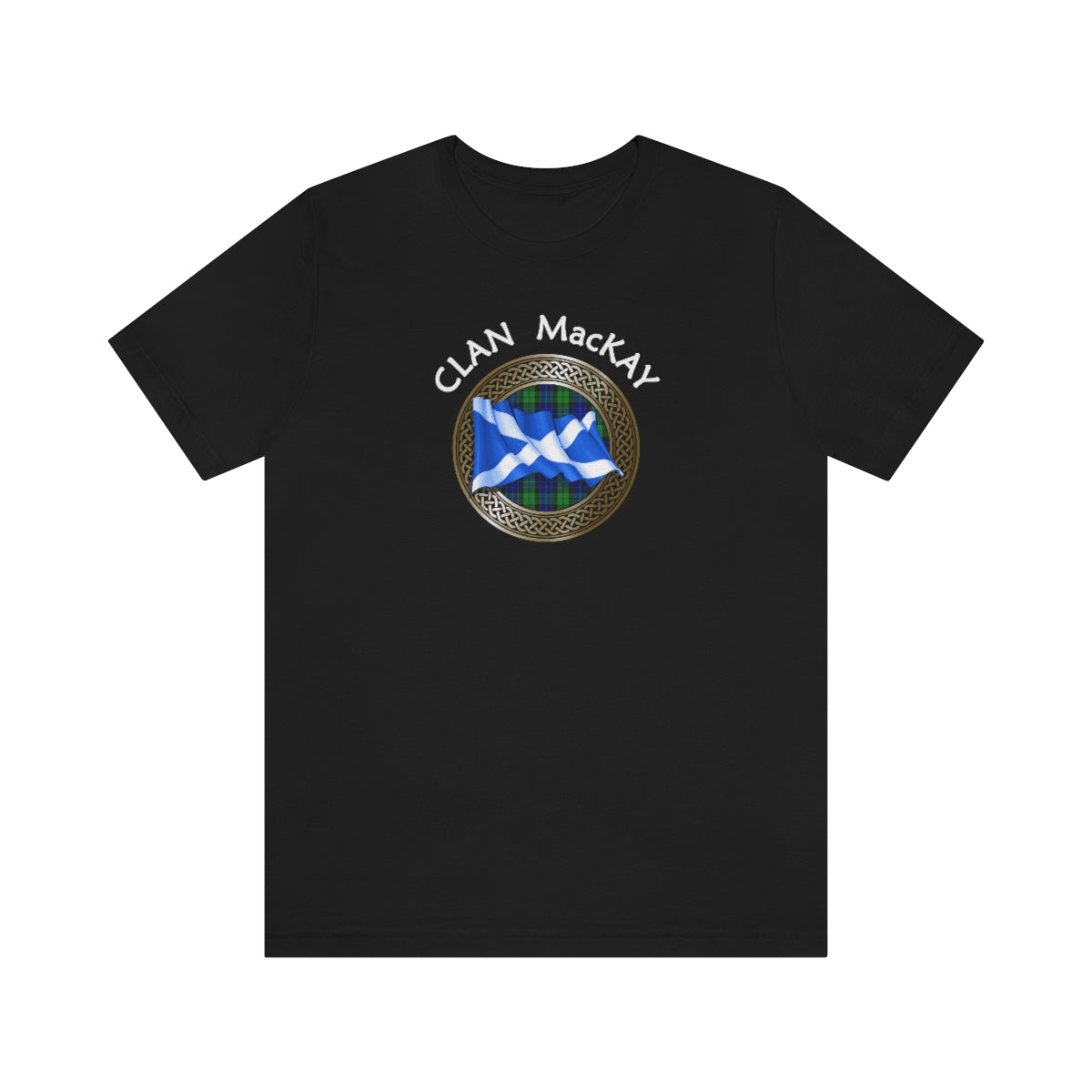 Clan MacKay Tartan Knot & Flag T-Shirt