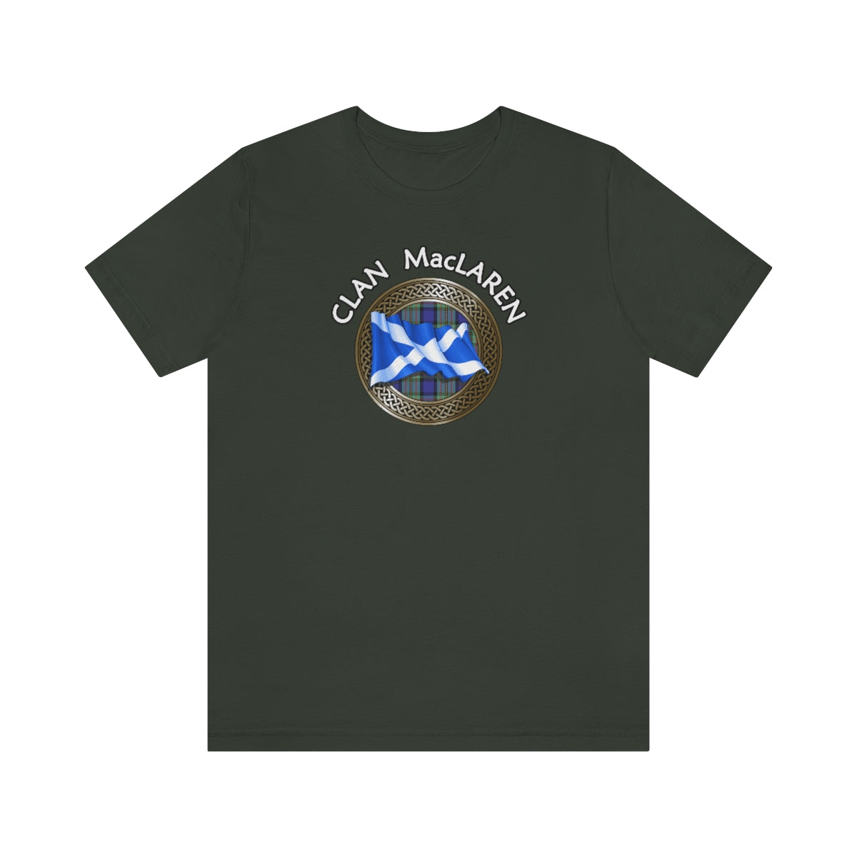 Clan MacLaren Tartan Knot & Flag T-Shirt