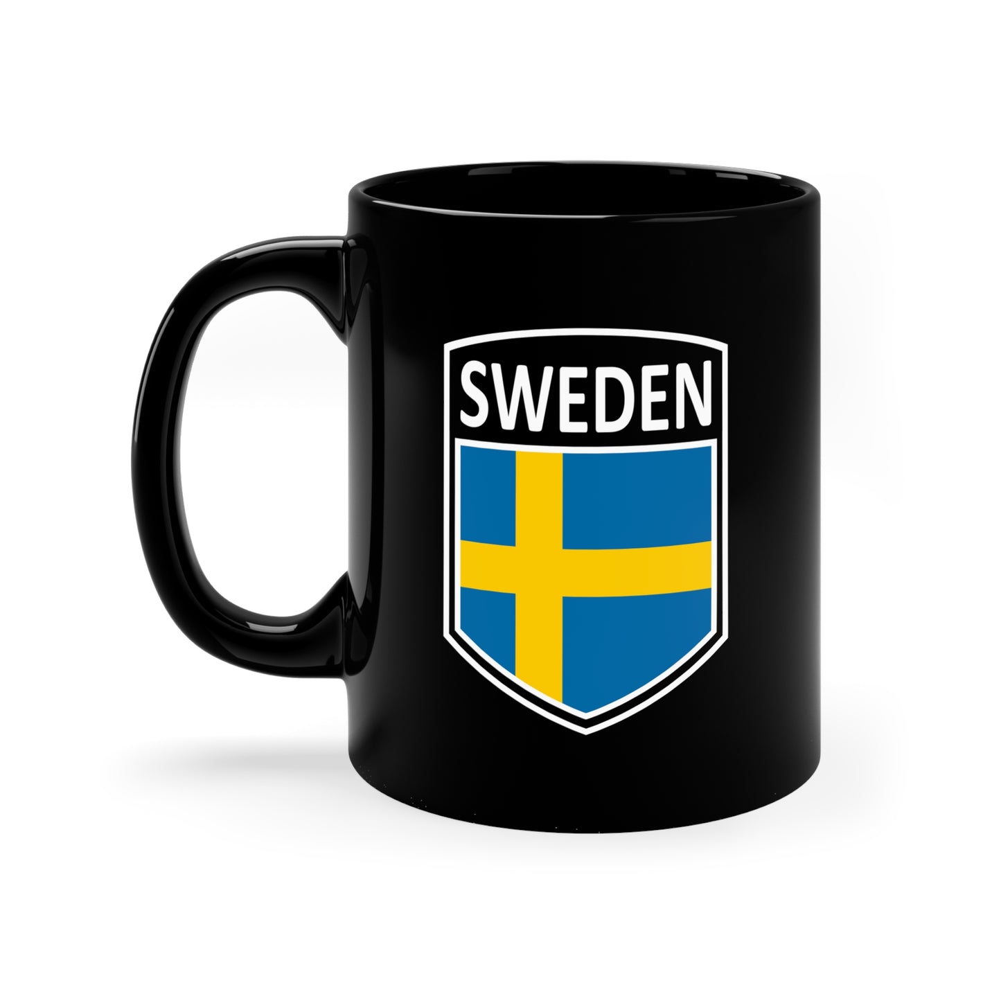 Scandi Nations - Sweden 11oz Black Mug