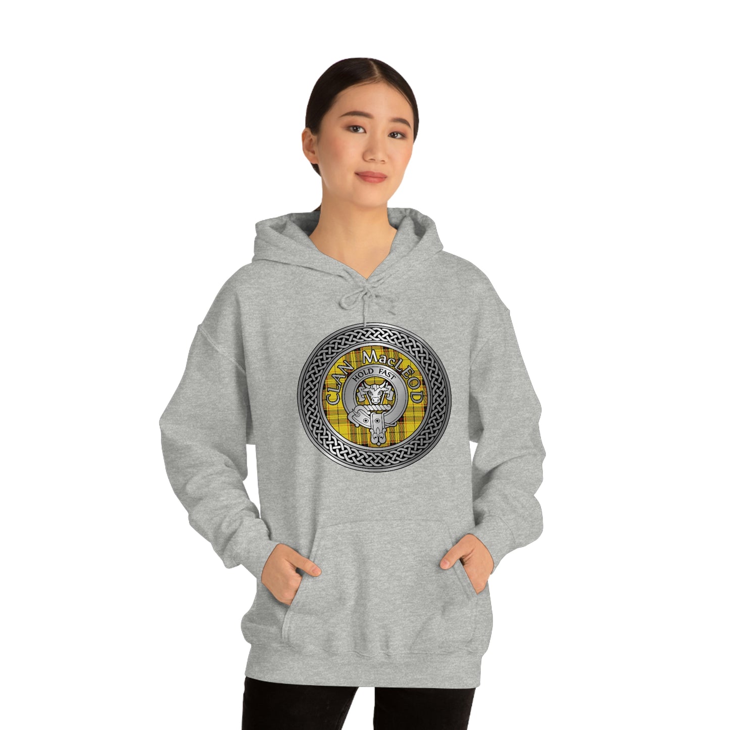 Clan MacLeod Crest & Tartan Unisex Heavy Blend™ Hooded Sweatshirt