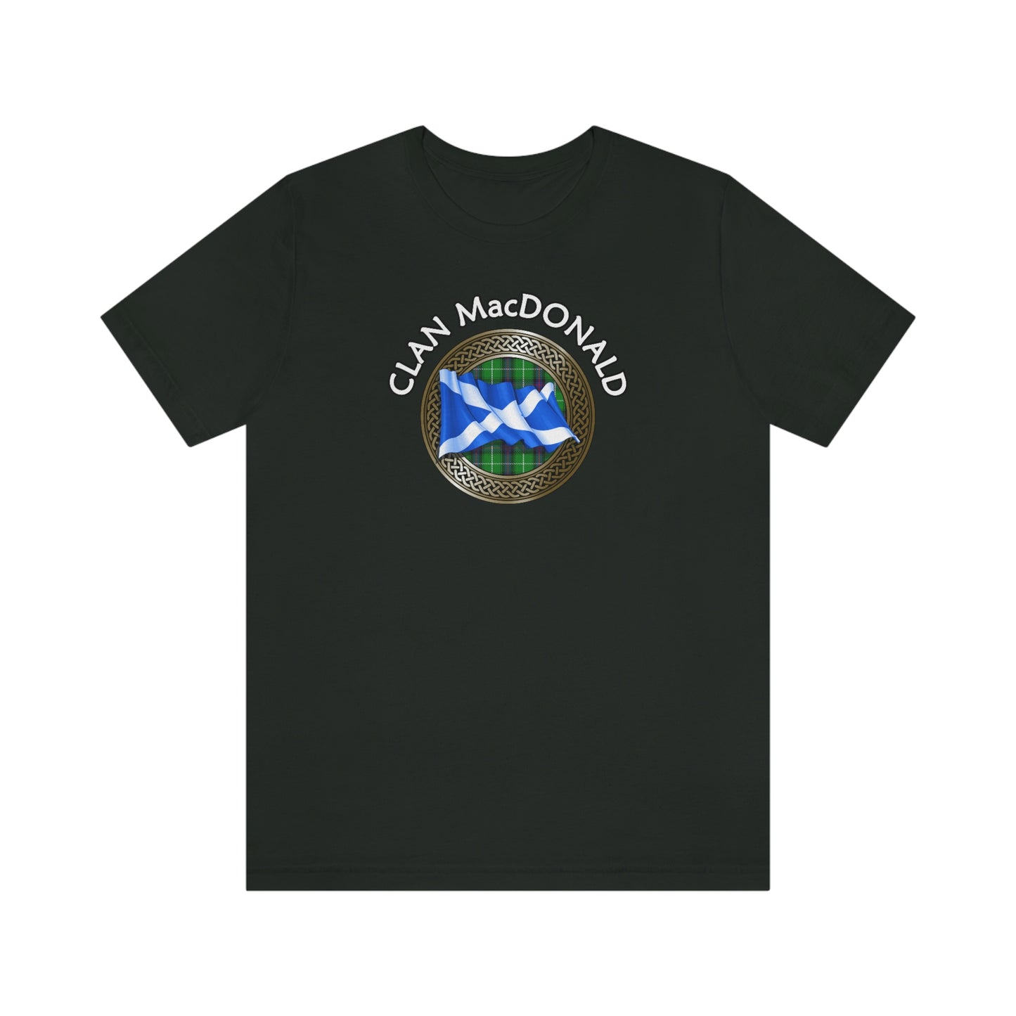 Clan MacDonald Tartan Knot & Flag T-Shirt