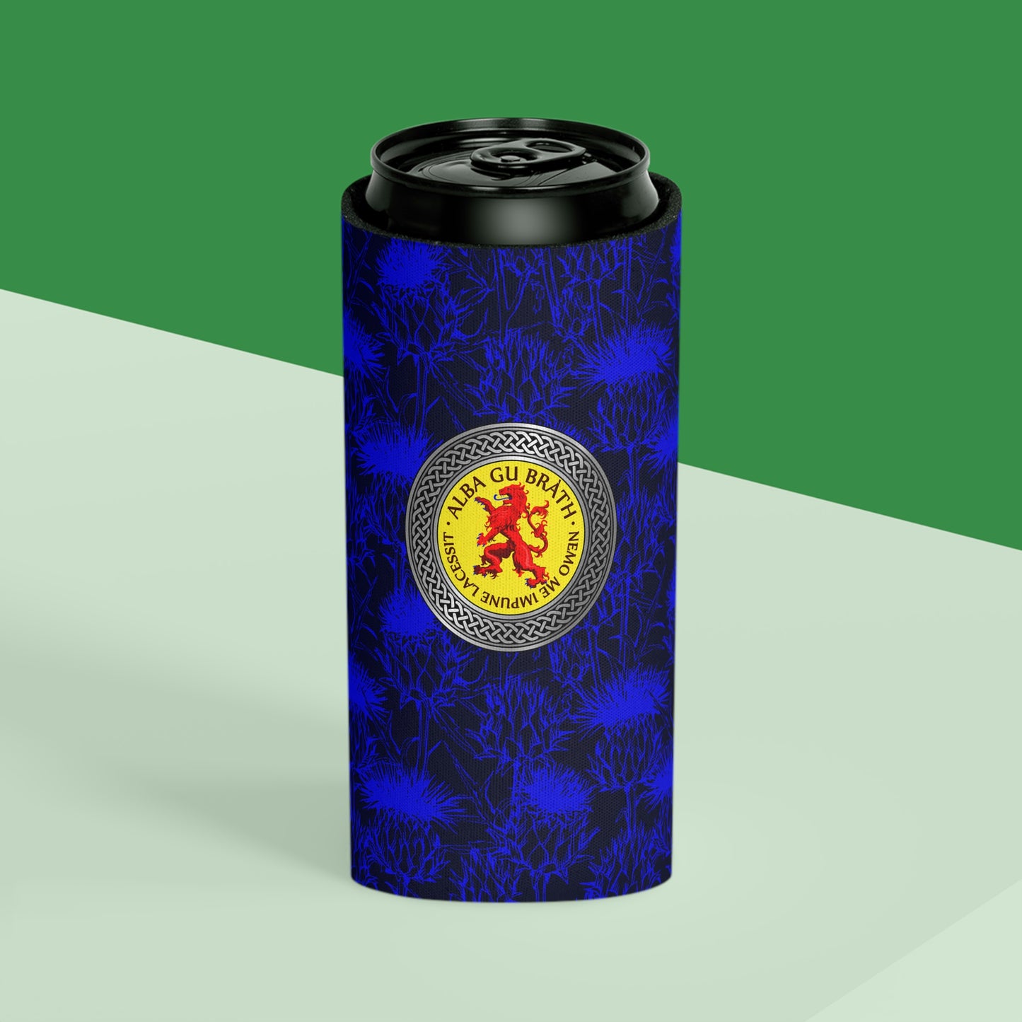 Clan MacLaren Crest & Tartan Celtic Knot Can Cooler