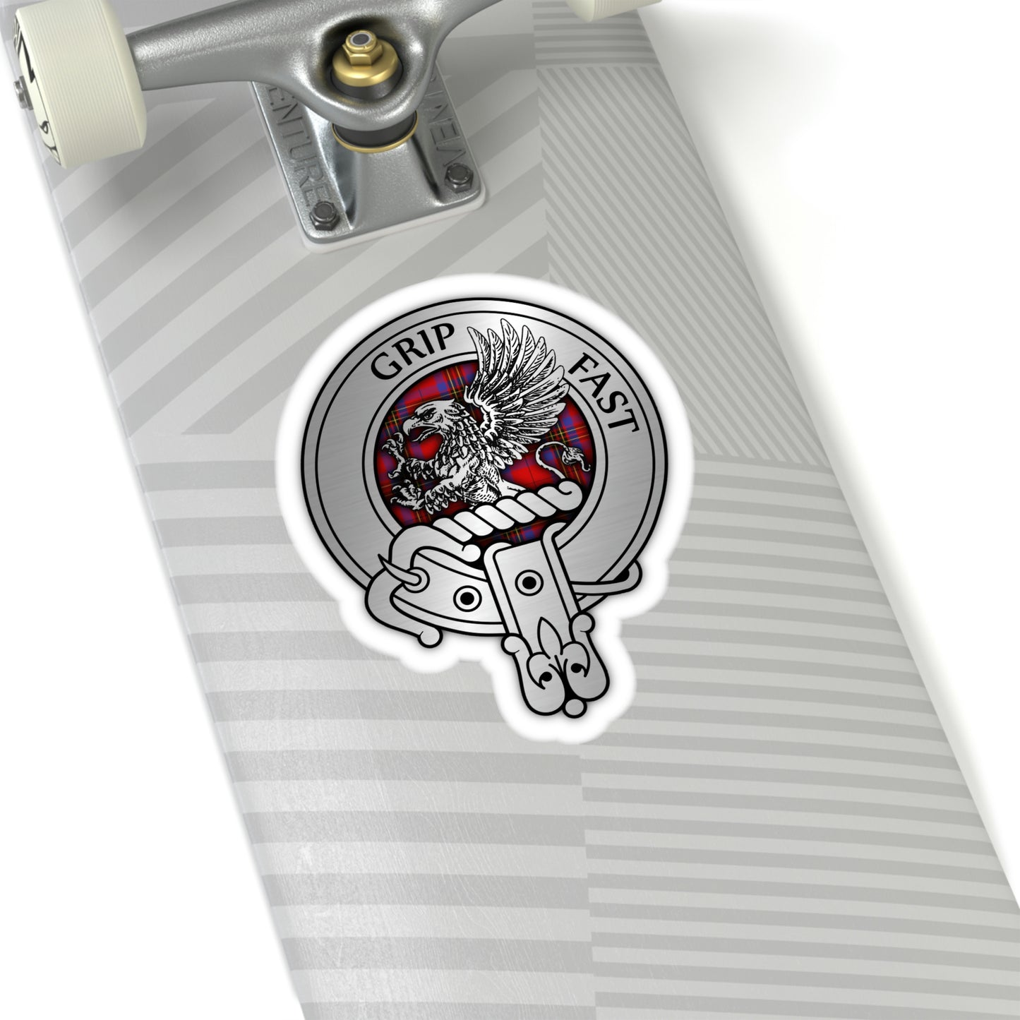 Clan Leslie Crest & Tartan Kiss-Cut Stickers