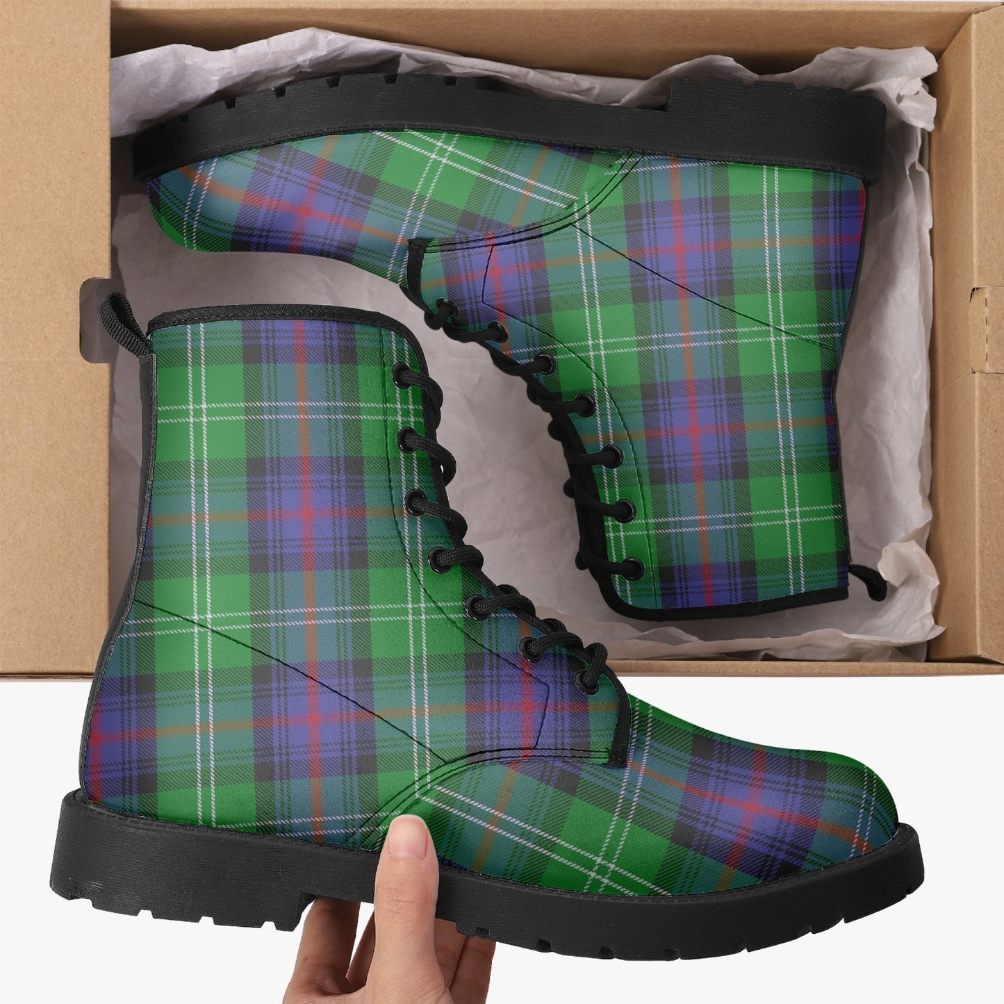 Clan Sutherland Tartan Leather Boots