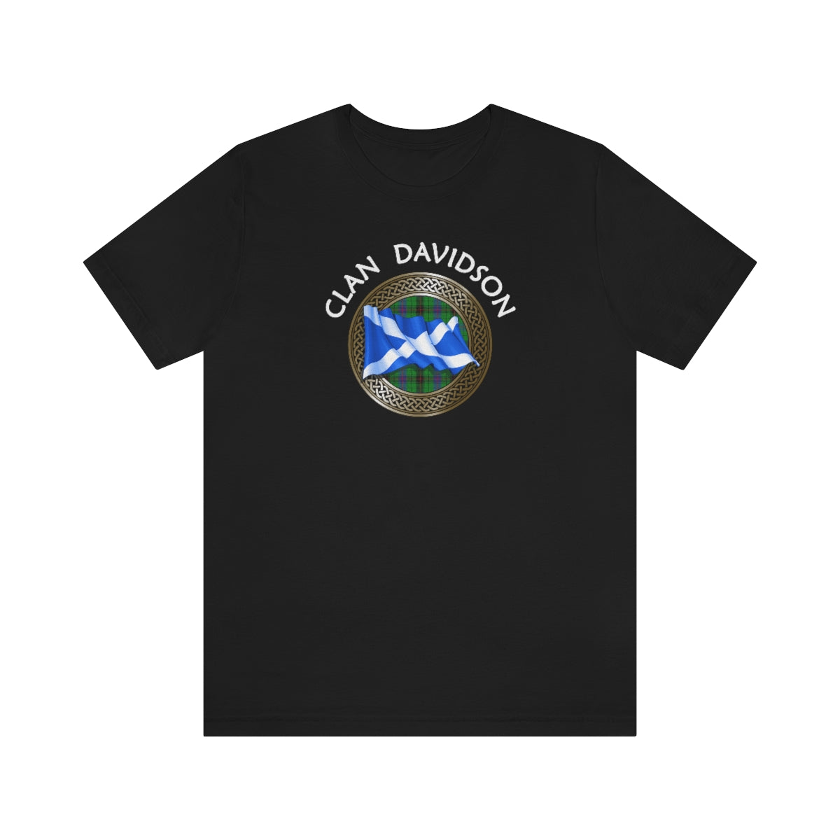 Clan Davidson Tartan Knot & Flag T-Shirt