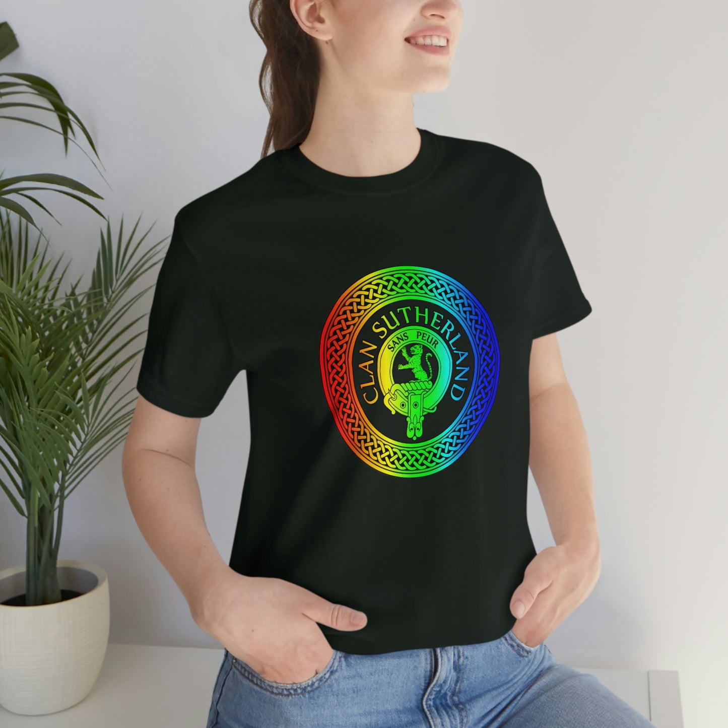 Clan Sutherland Rainbow Crest & Knot T-Shirt