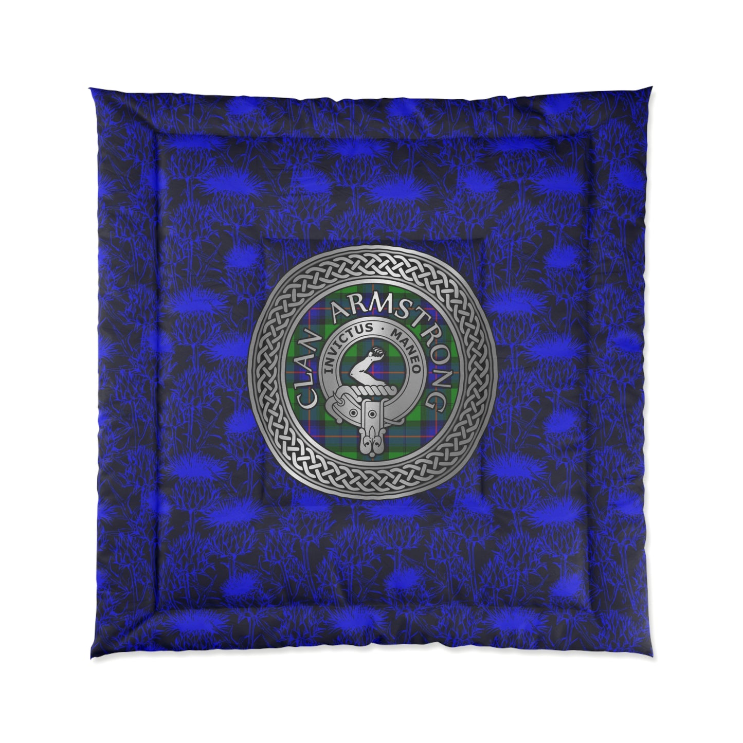 Clan Armstrong Crest & Tartan Comforter