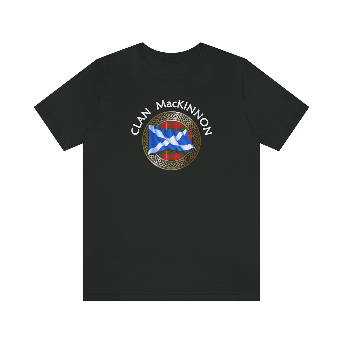 Clan MacKinnon Tartan Knot & Flag T-Shirt