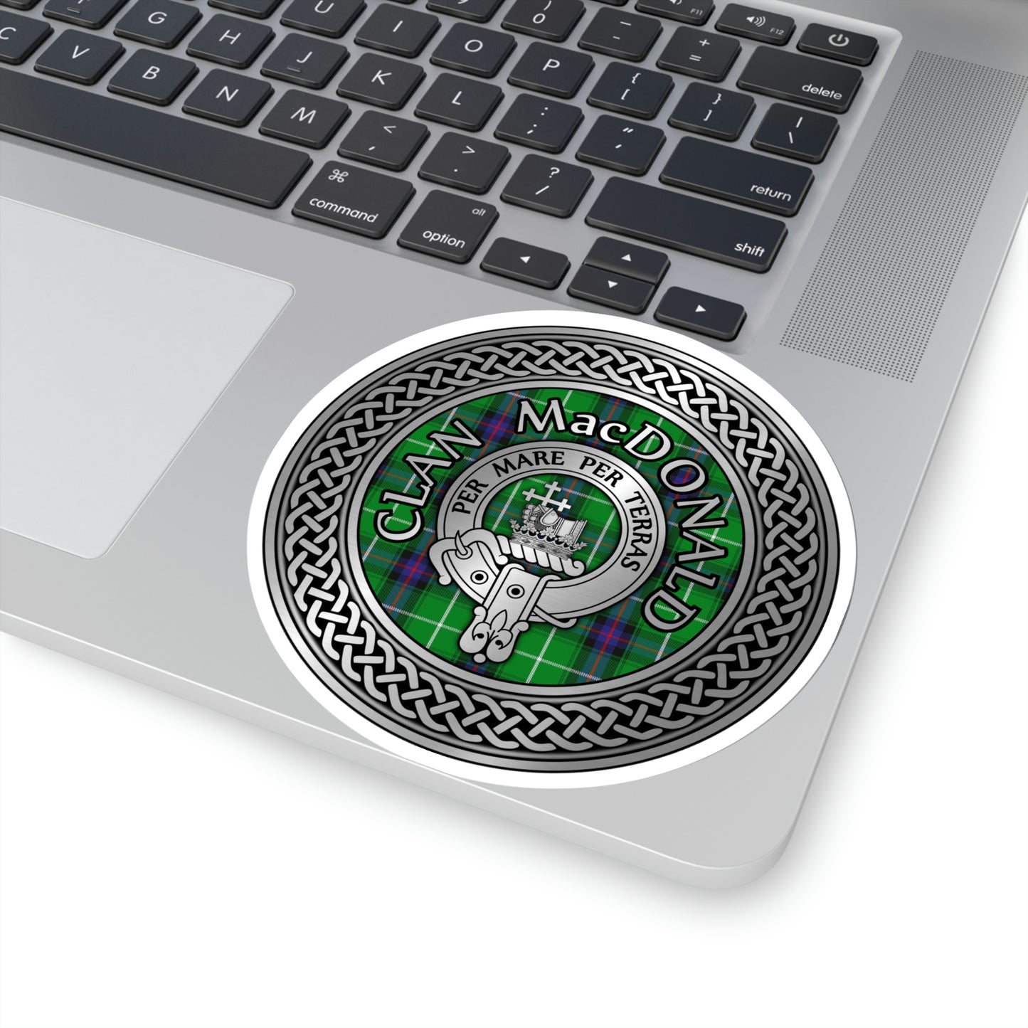 Clan MacDonald Crest & Tartan Kiss-Cut Stickers