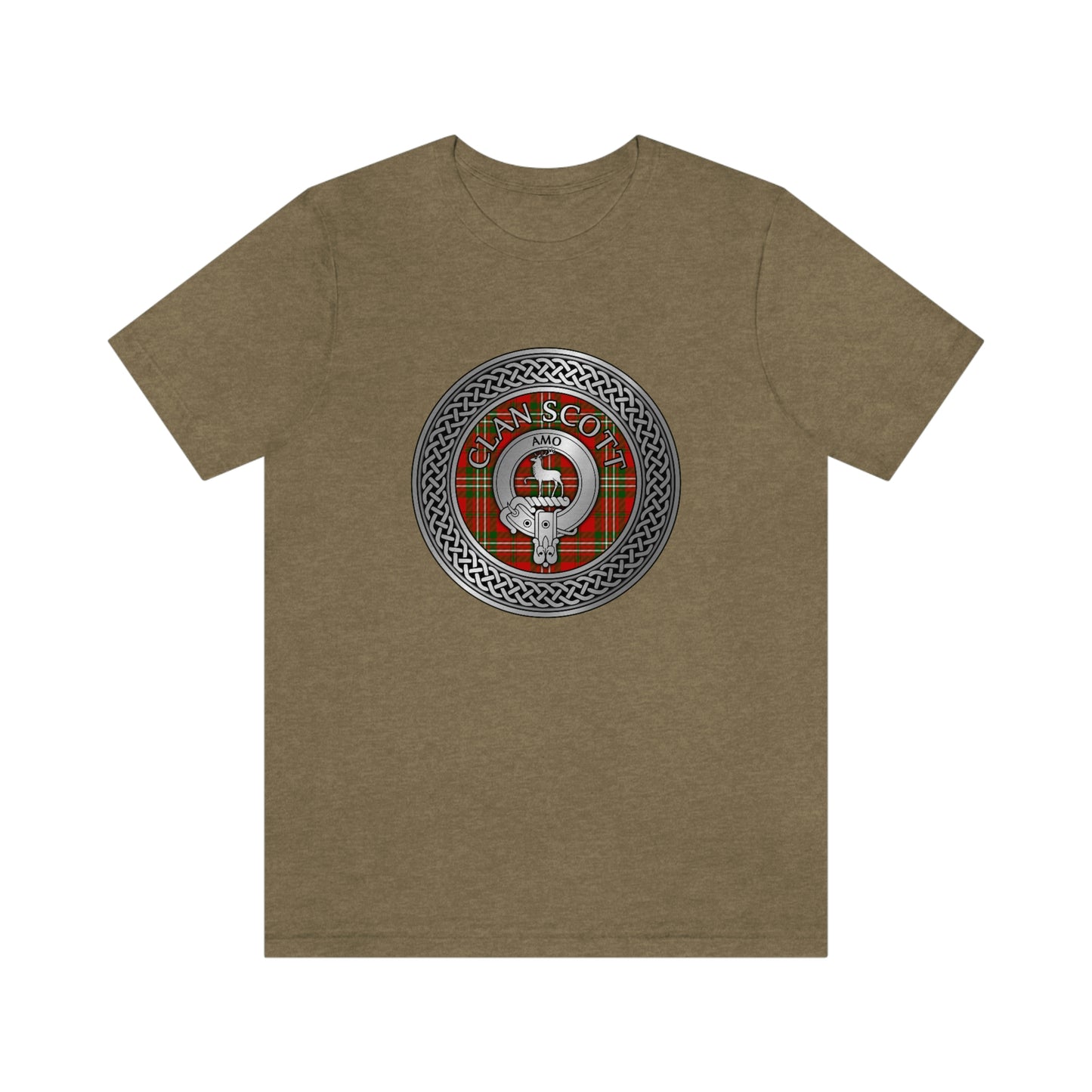 Clan Scott Crest & Tartan Knot T-Shirt