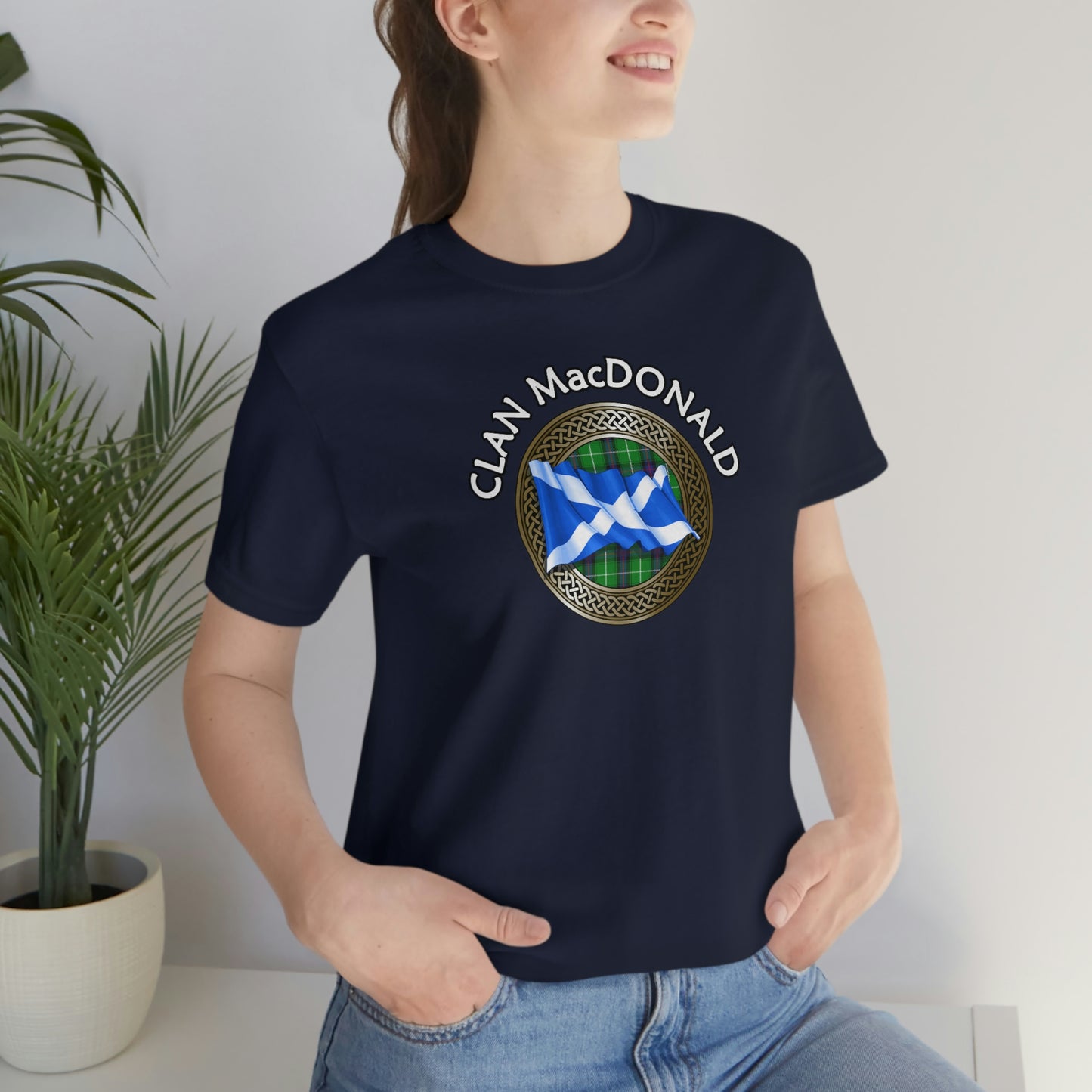 Clan MacDonald Tartan Knot & Flag T-Shirt