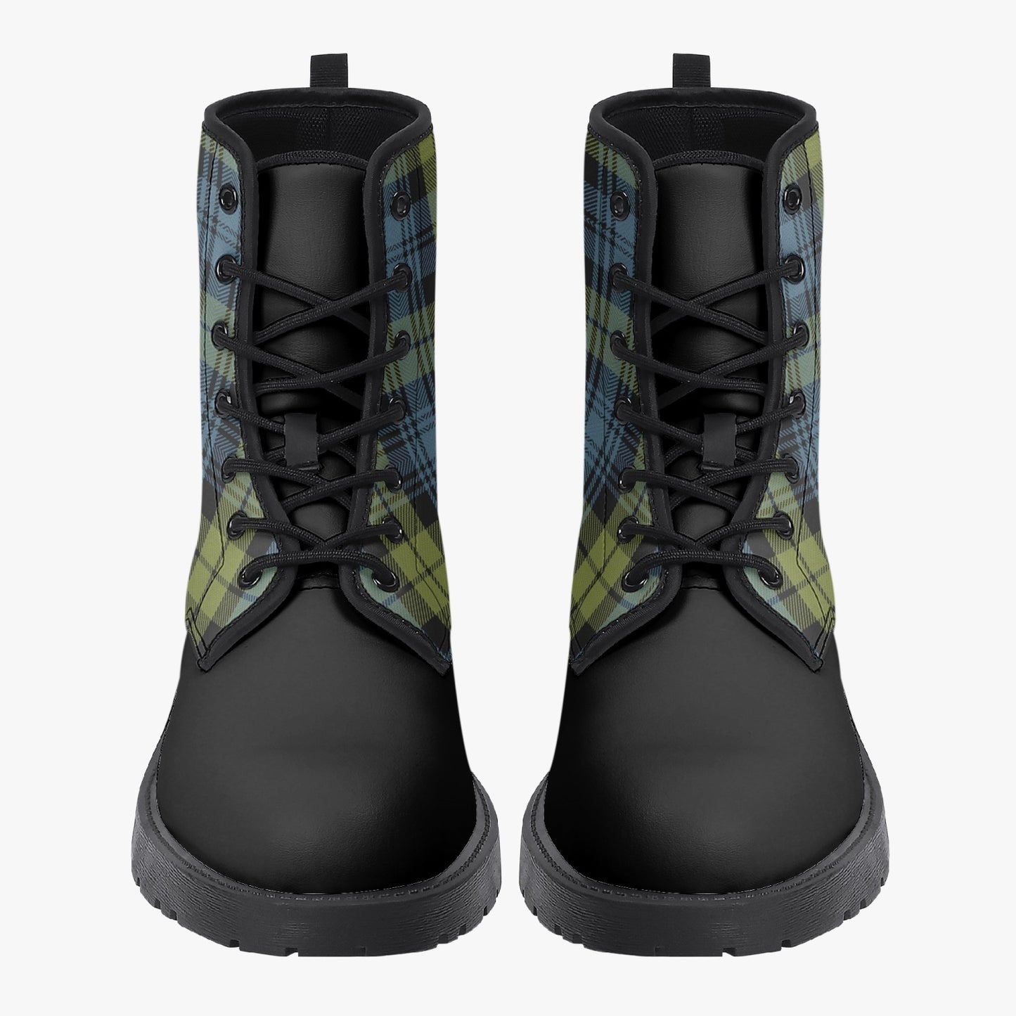 Clan Campbell Crest & Tartan Leather Boots