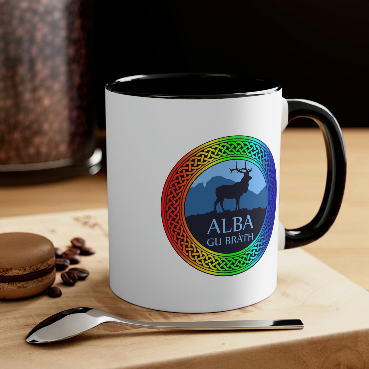 Alba Gu Brath Rainbow Knot Accent Coffee Mug, 11oz