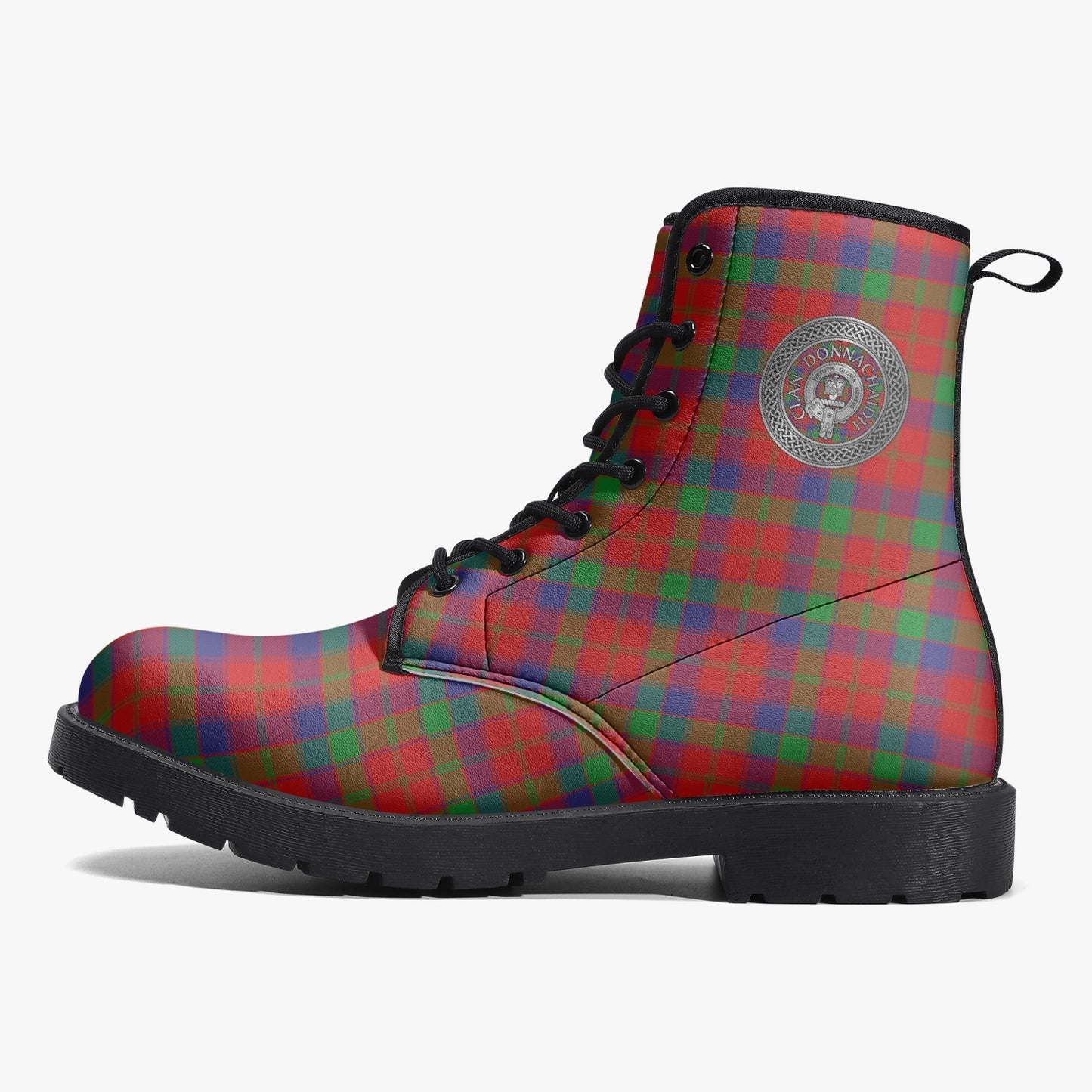 Clan Donnachaidh (Robertson) Crest & Tartan Leather Boots