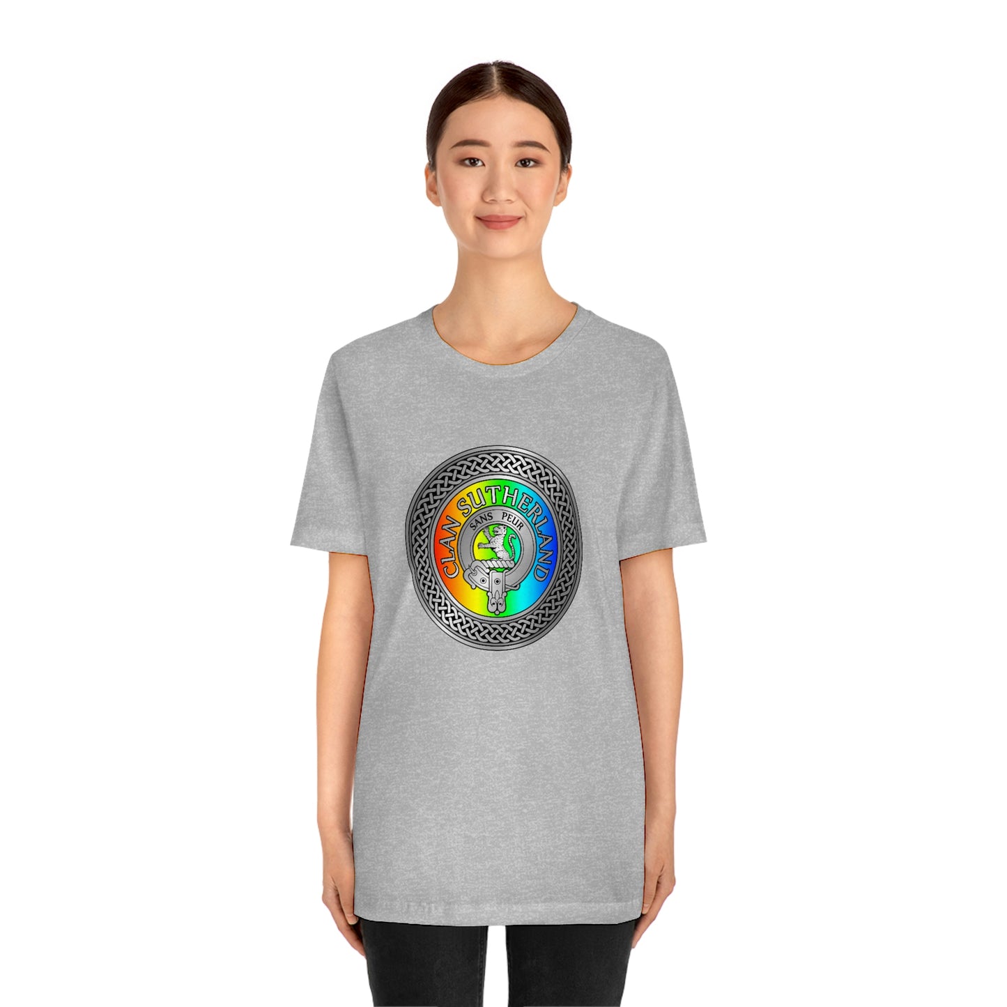 Clan Sutherland Crest & Rainbow Knot T-Shirt