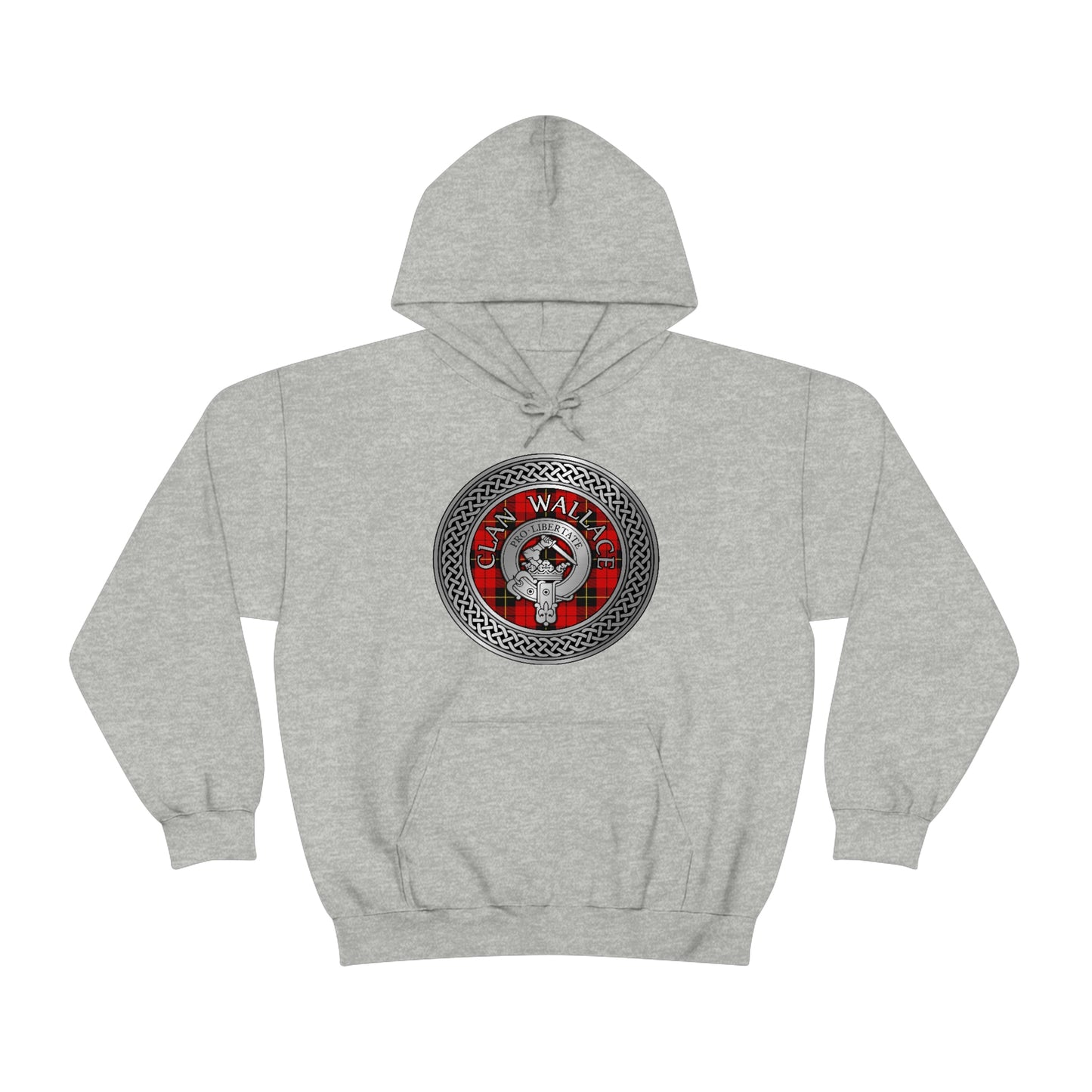 Clan Wallace Crest & Tartan Unisex Heavy Blend™ Hooded Sweatshirt