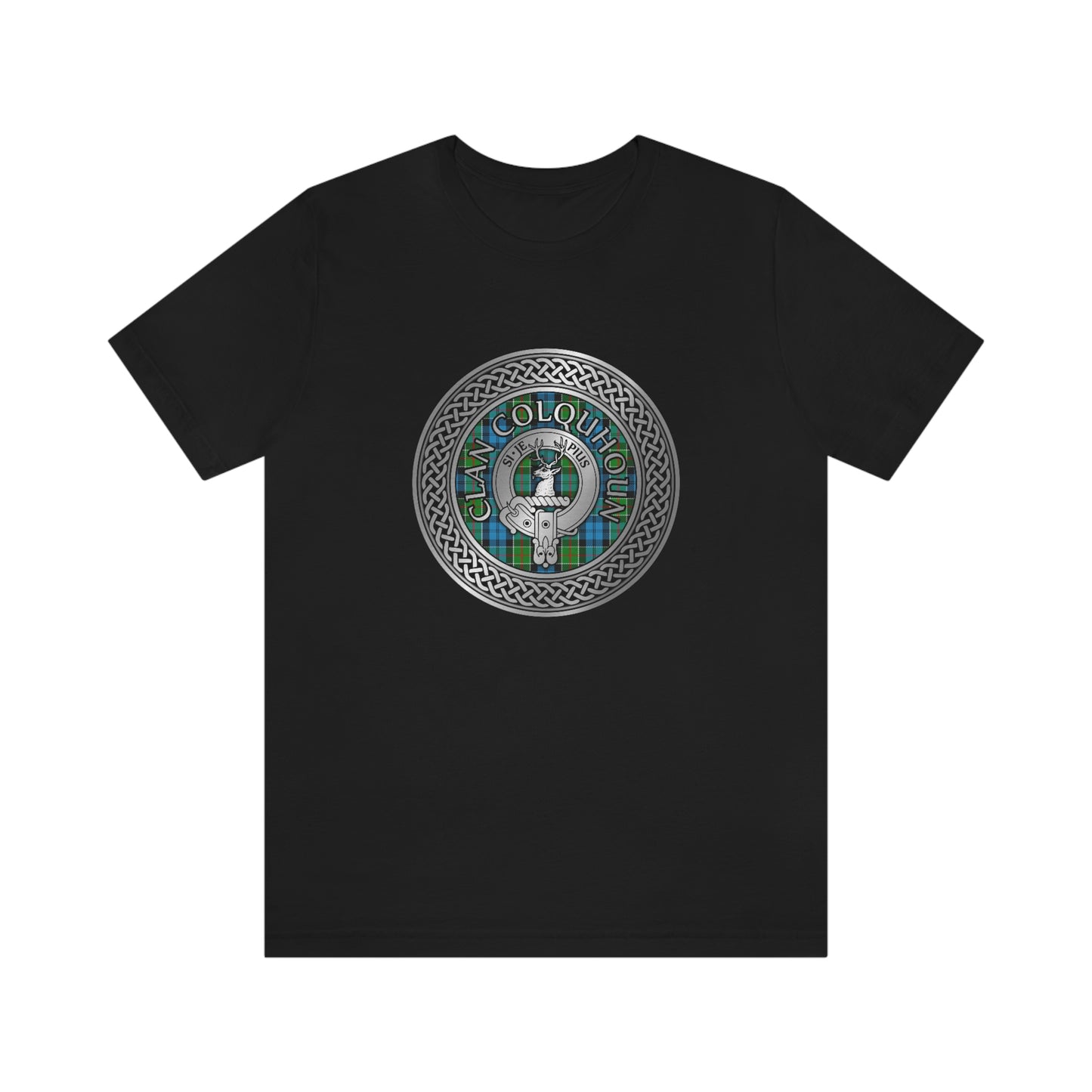 Clan Colquhoun Crest & Tartan Knot T-Shirt