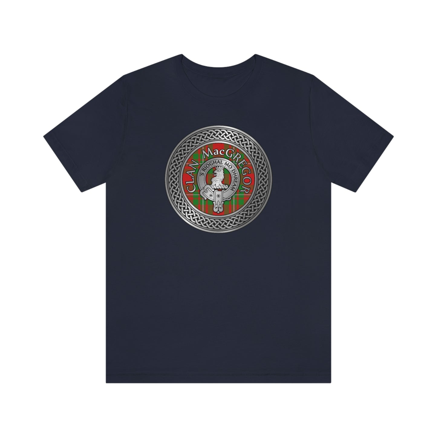 Clan MacGregor Tartan & Crest in Celtic Knot T-Shirt