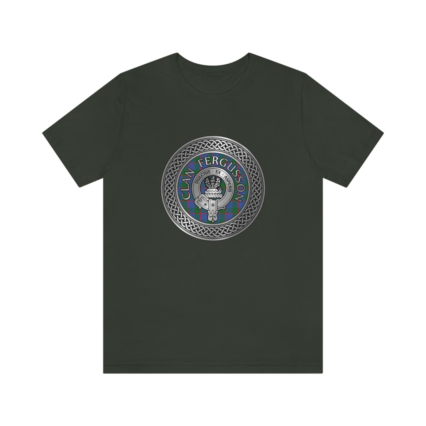 Clan Fergusson Crest & Tartan Knot T-Shirt