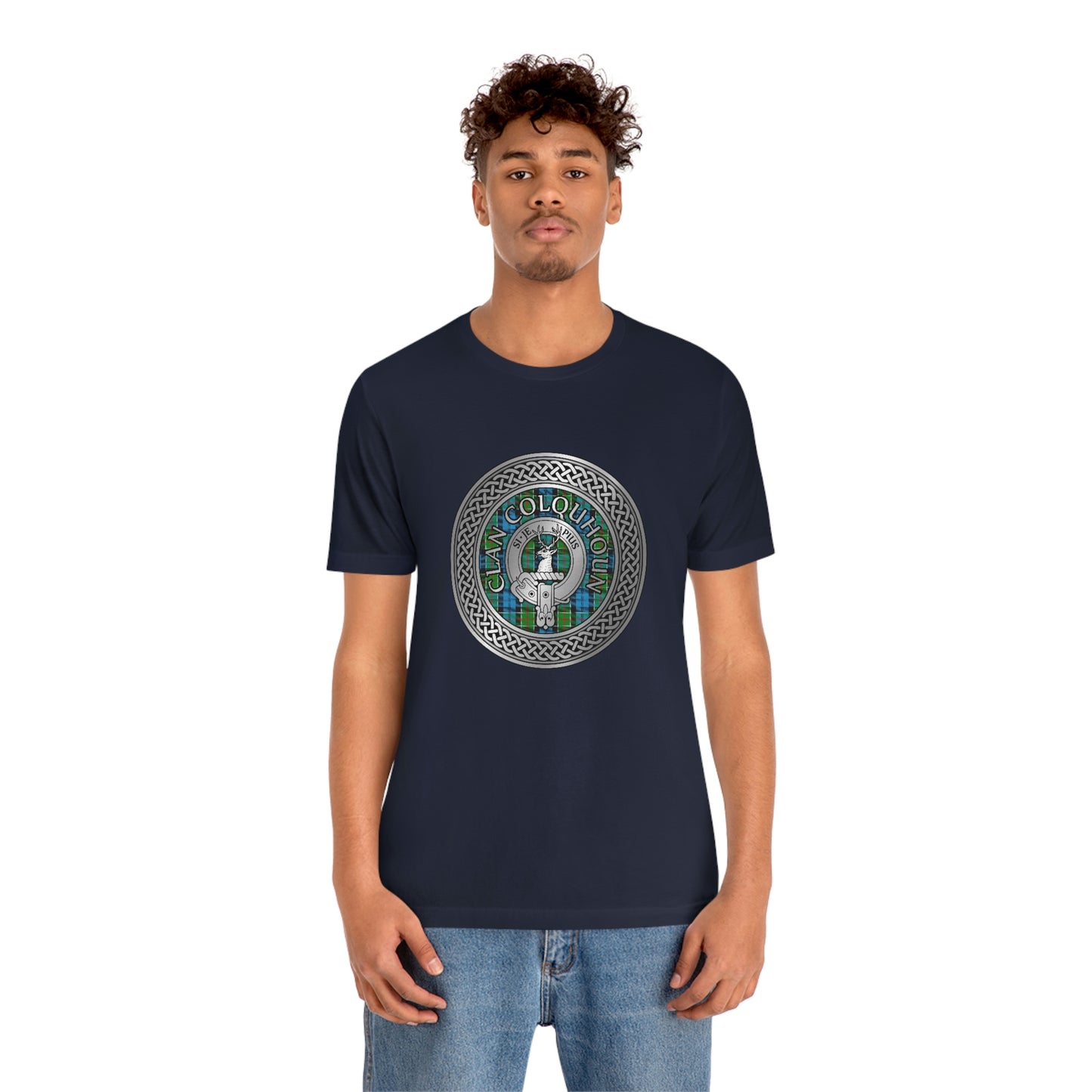 Clan Colquhoun Crest & Tartan Knot T-Shirt