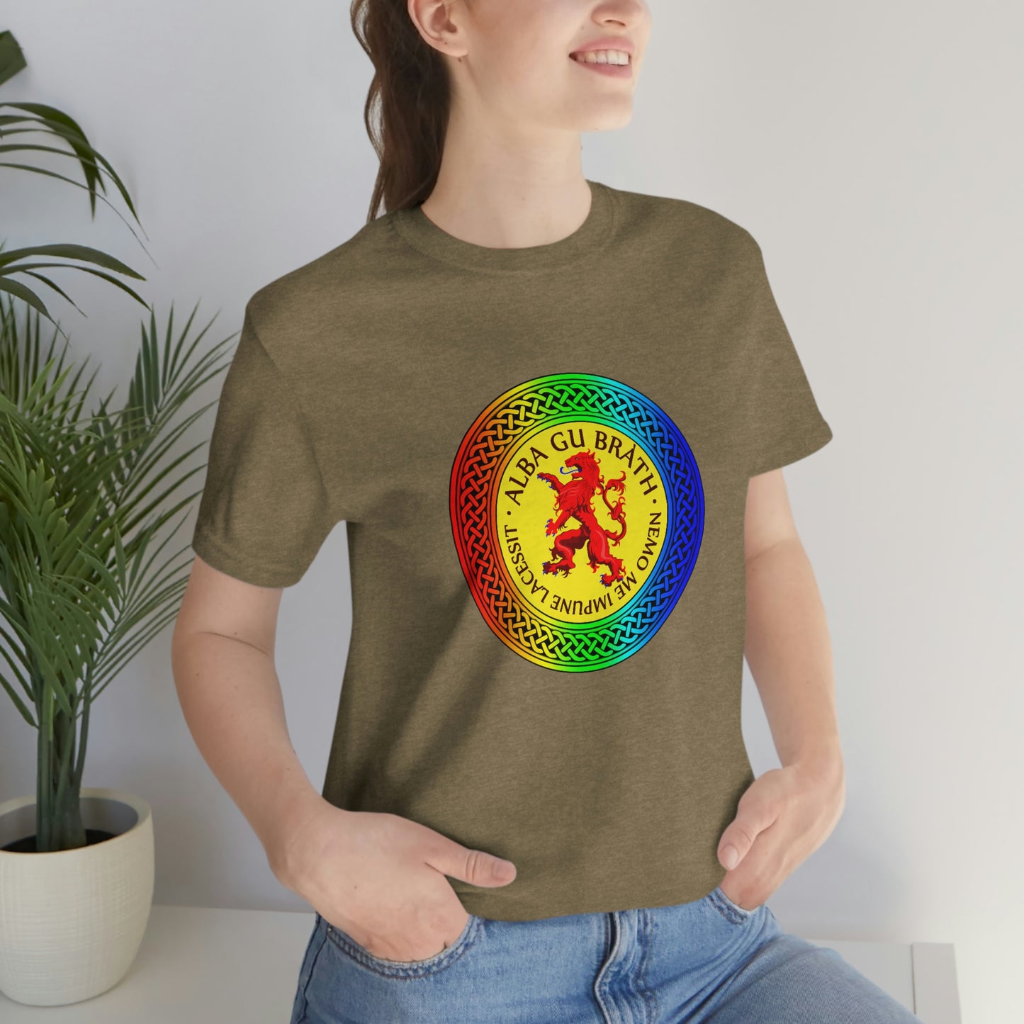 Alba Gu Brath Lion Rampant Rainbow Knot T-Shirt