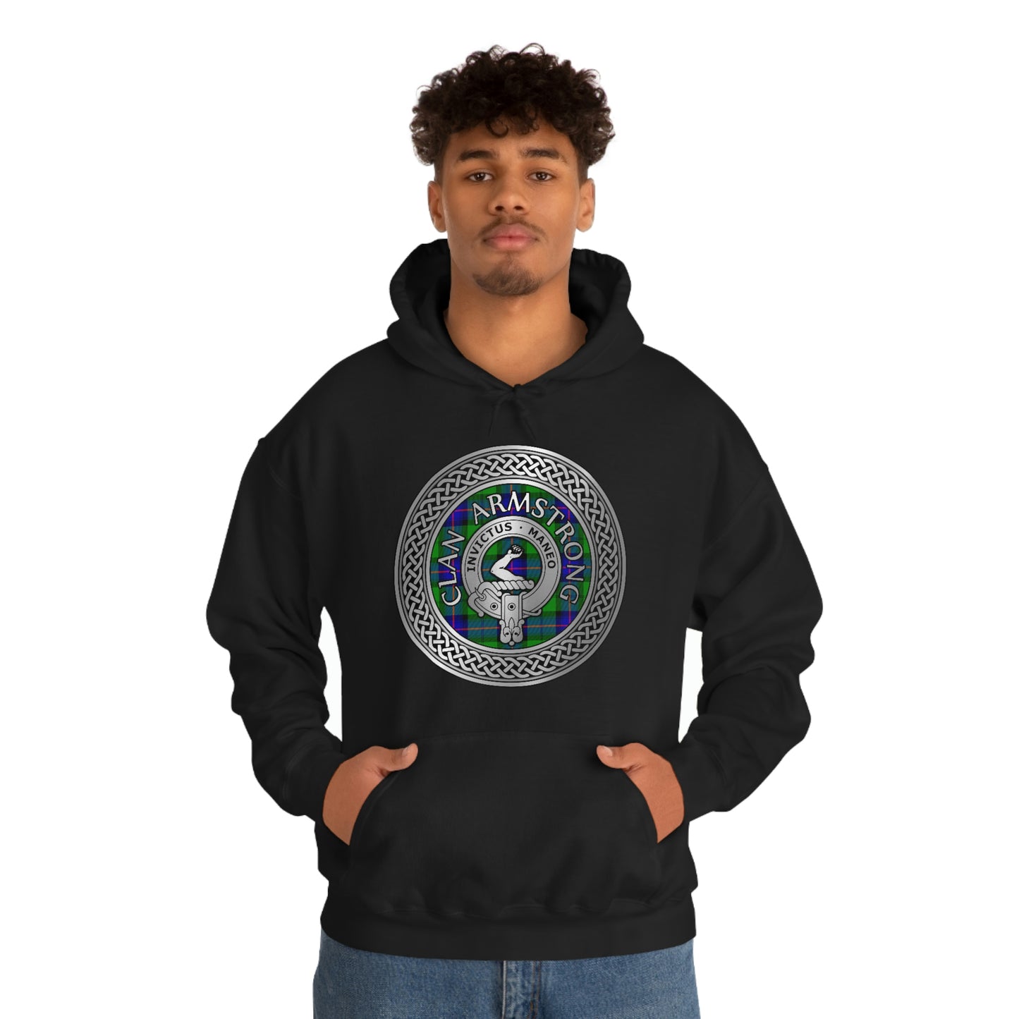 Clan Armstrong Crest & Tartan Unisex Heavy Blend™ Hooded Sweatshirt